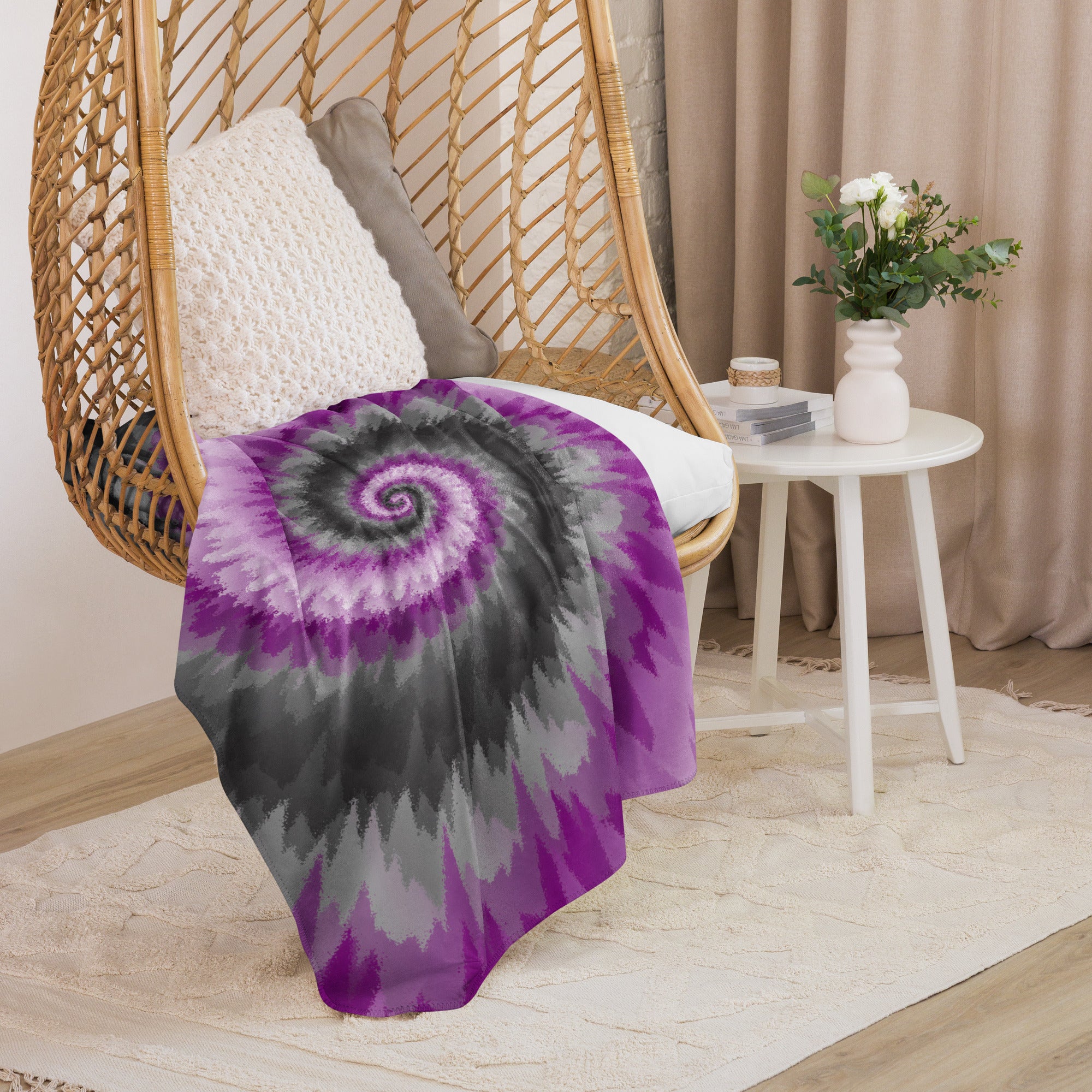 Sherpa blanket- Tie Dye Spiral-Demisexual