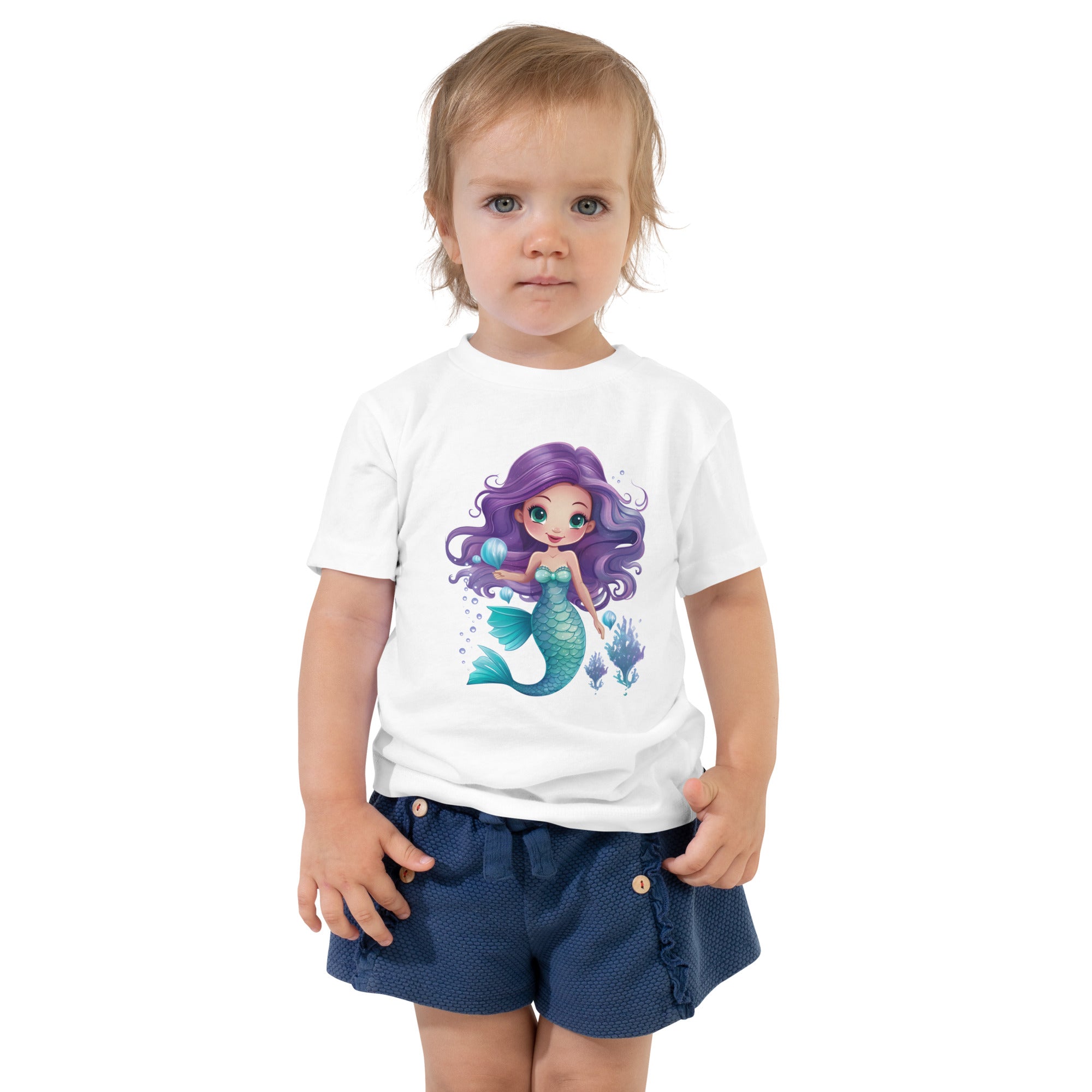 Toddler Short Sleeve Tee- Cute Mermaid