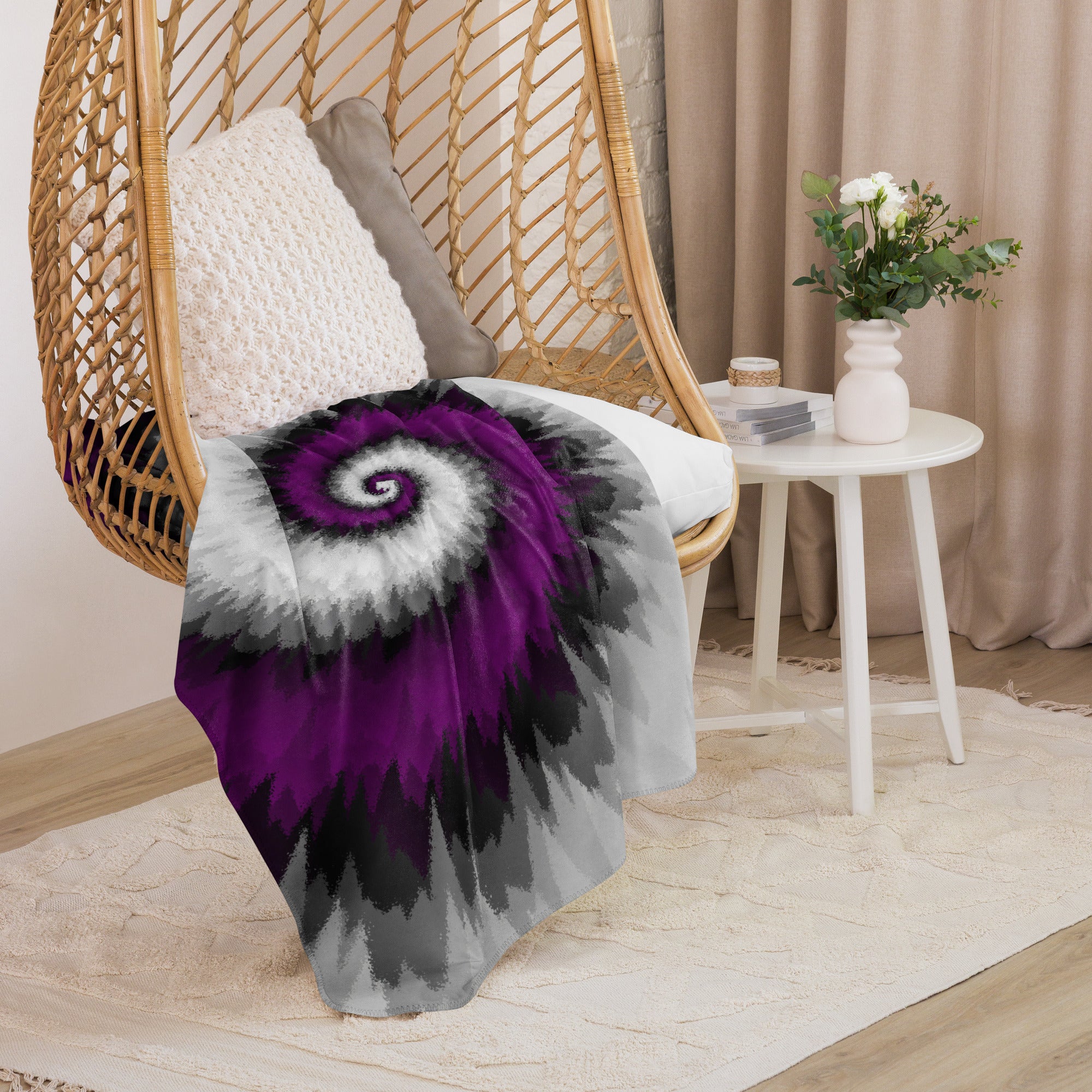 Sherpa blanket- Tie Dye Spiral-Asexual