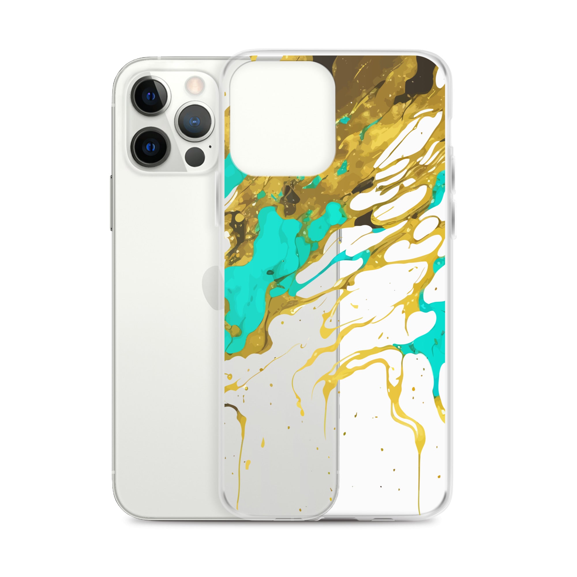 Clear Case for iPhone®- Alchohol Ink Design I