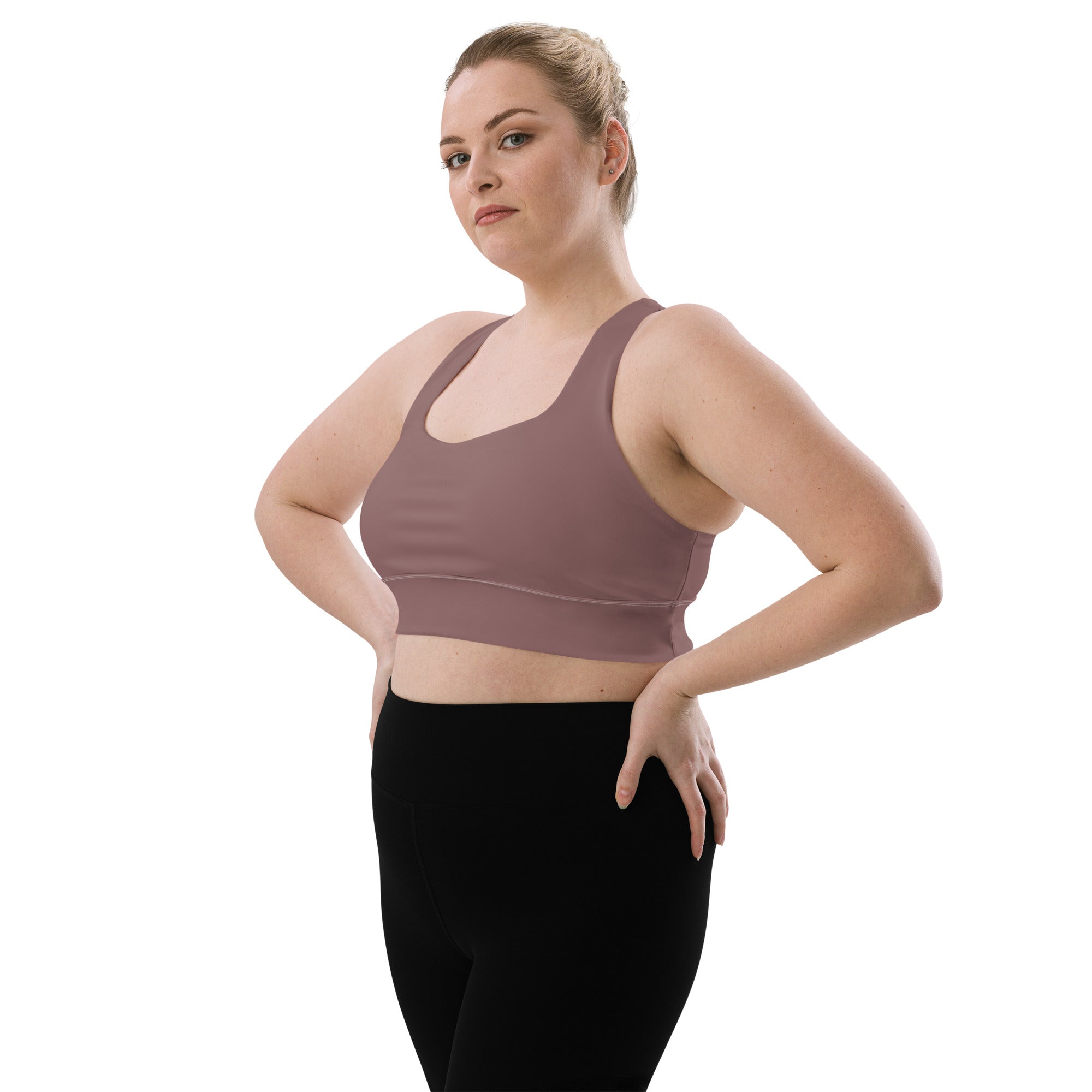 Longline sports bra- Light Wood