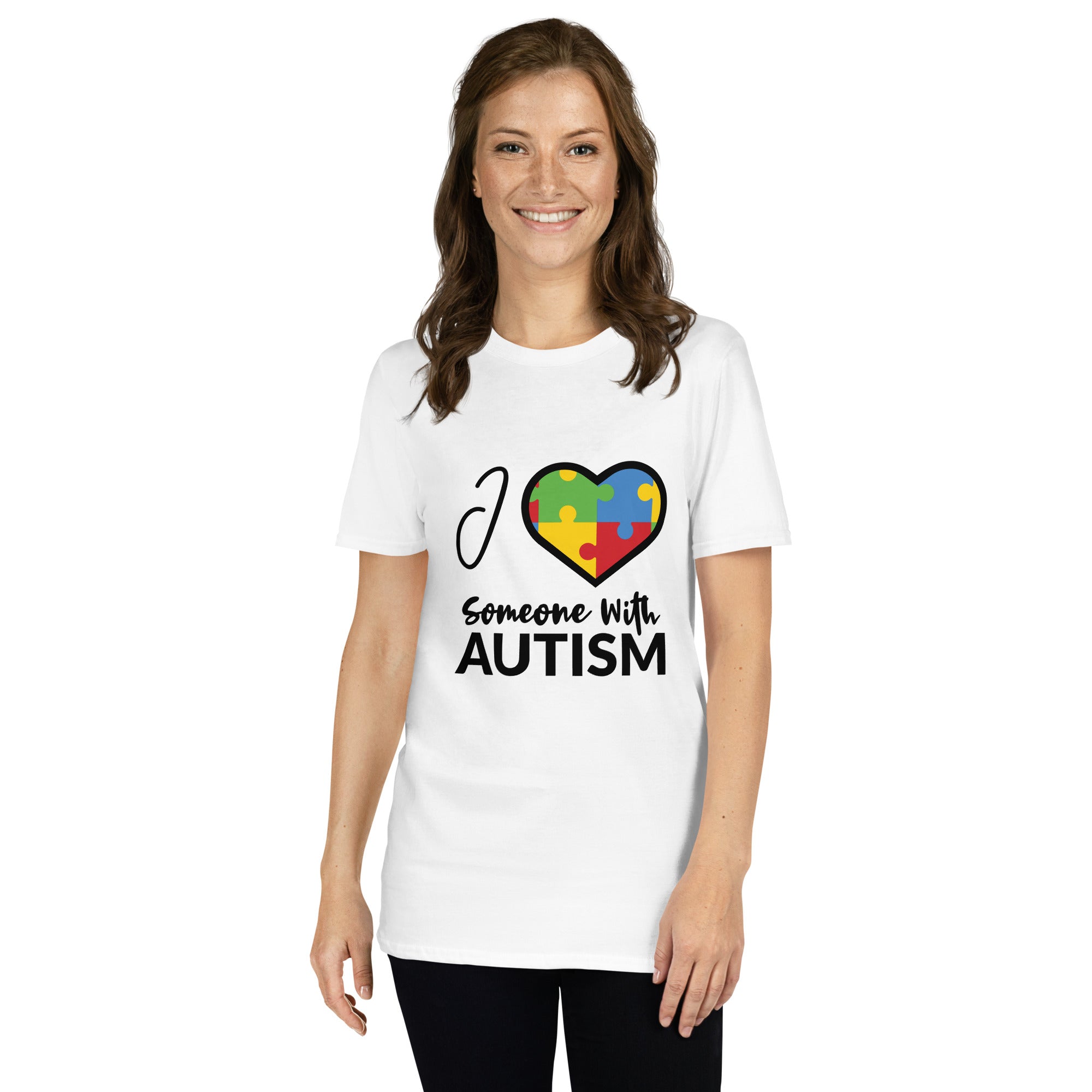 Short-Sleeve Unisex T-Shirt- I Love Someone With Autism