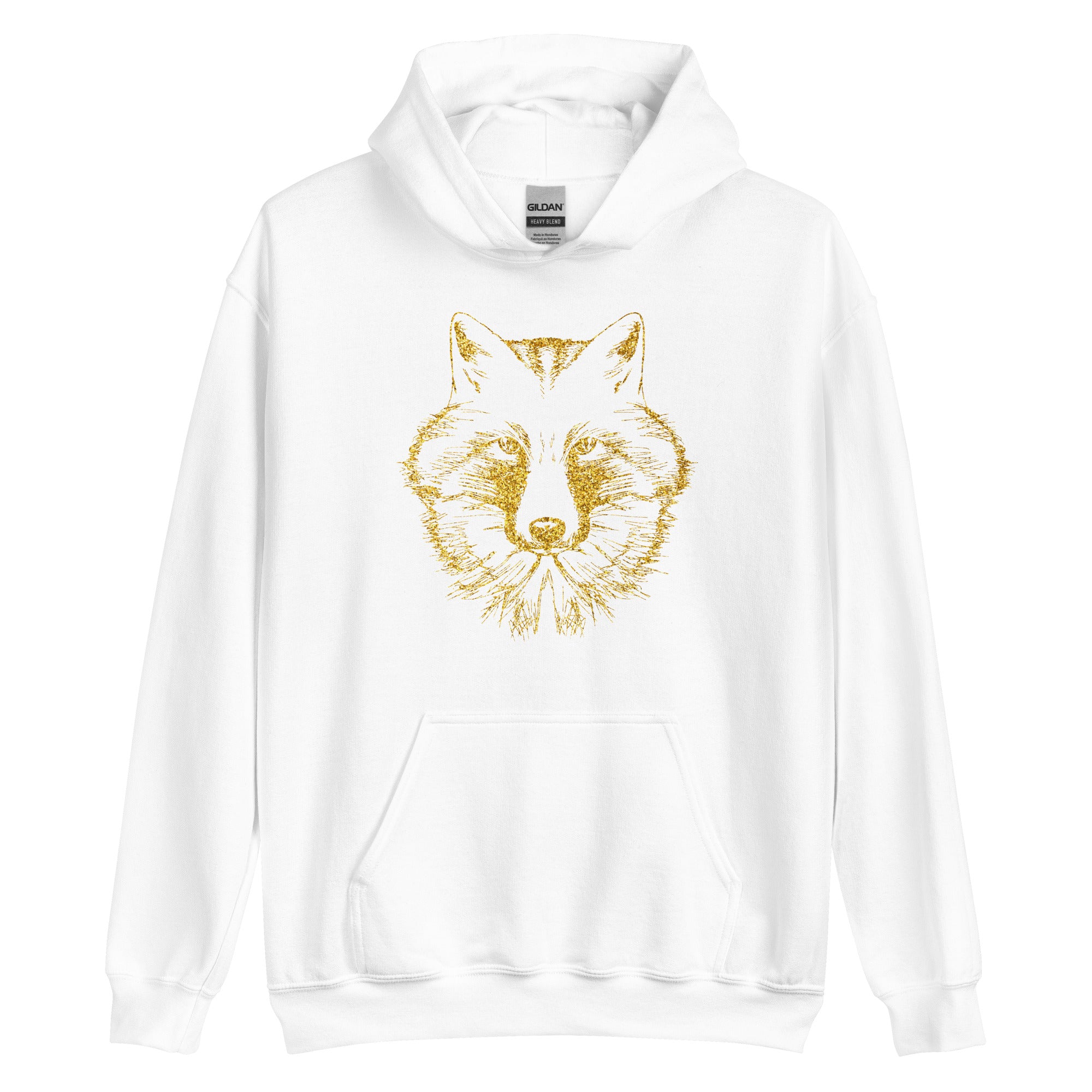 Unisex Hoodie- Wolf Gold Print