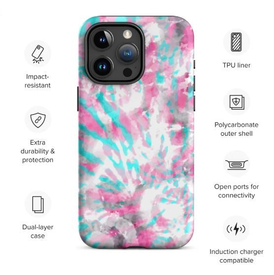 Tough Case for iPhone®- Tie Dye Hangloose III
