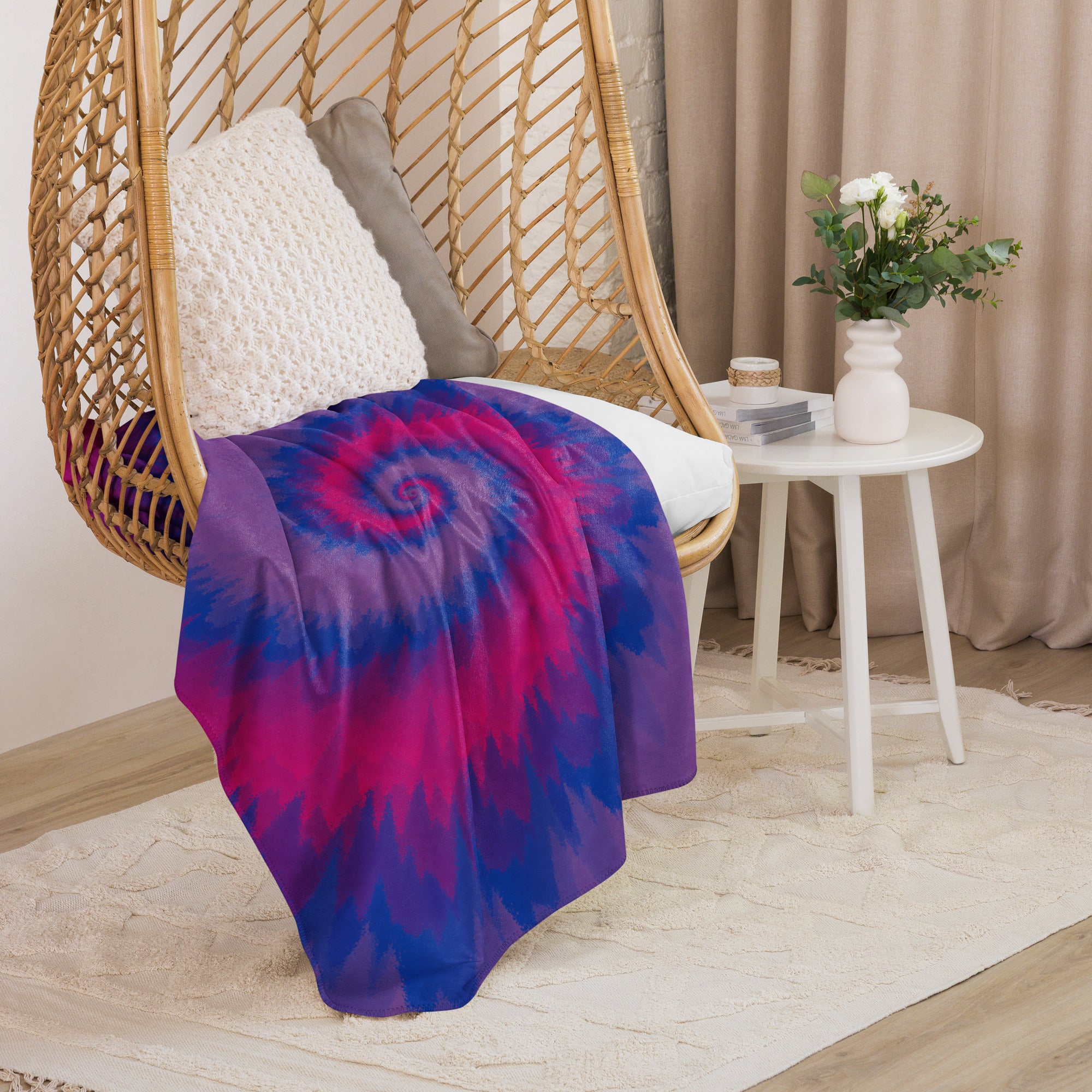 Sherpa blanket- Tie Dye Spiral-Bisexual