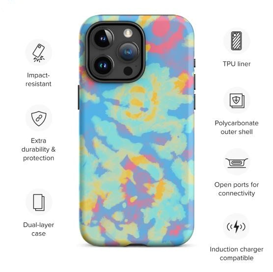 Tough Case for iPhone®- Tie Dye Hangloose I