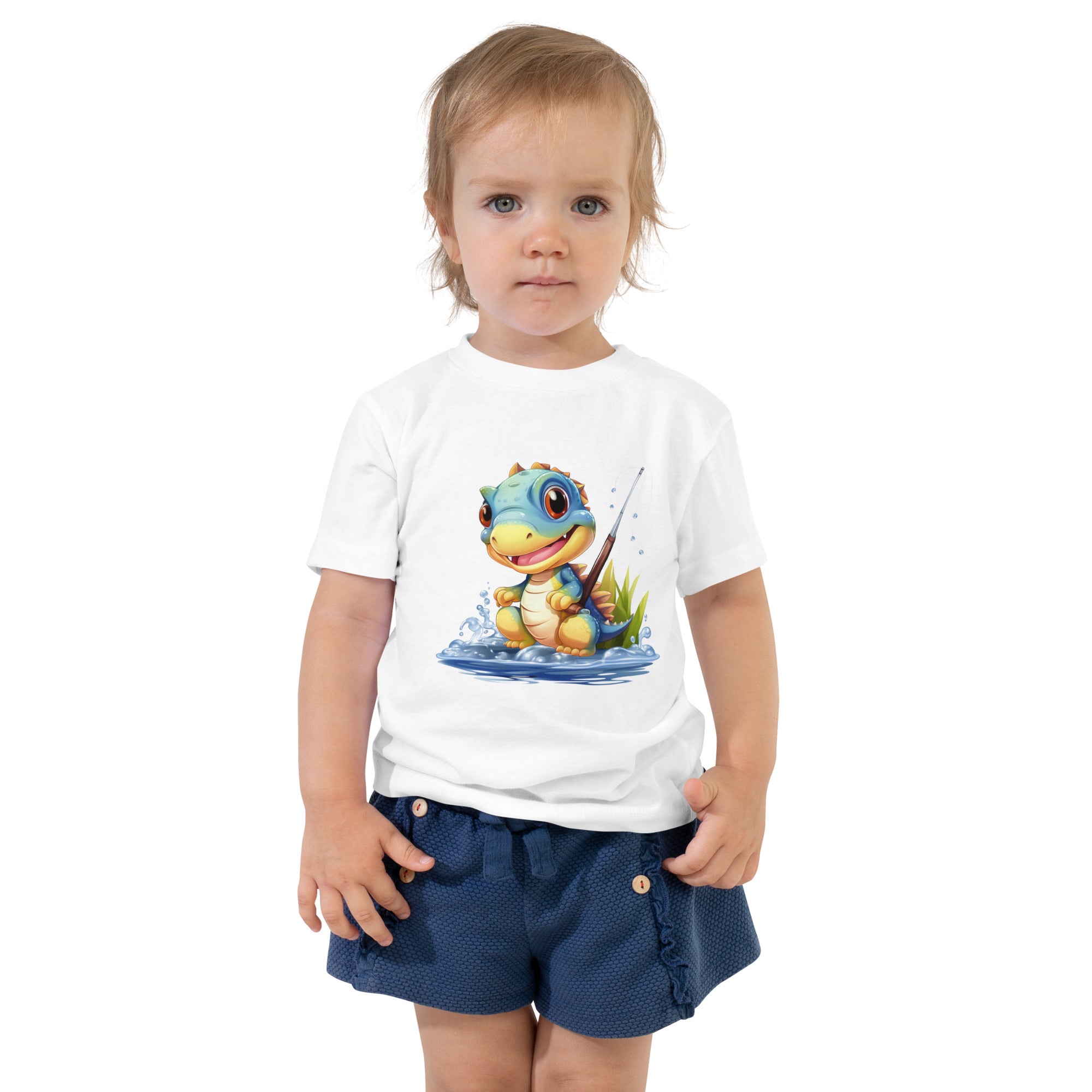Toddler Short Sleeve Tee- Cute Dinosaur