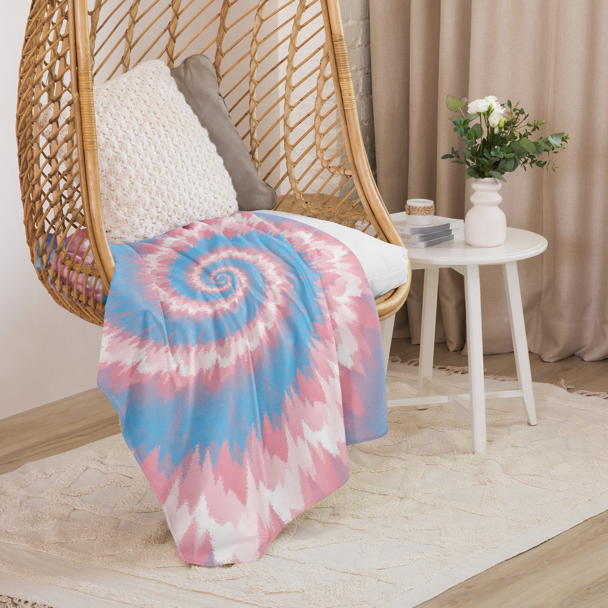 Sherpa blanket- Tie Dye Spiral-Transgender