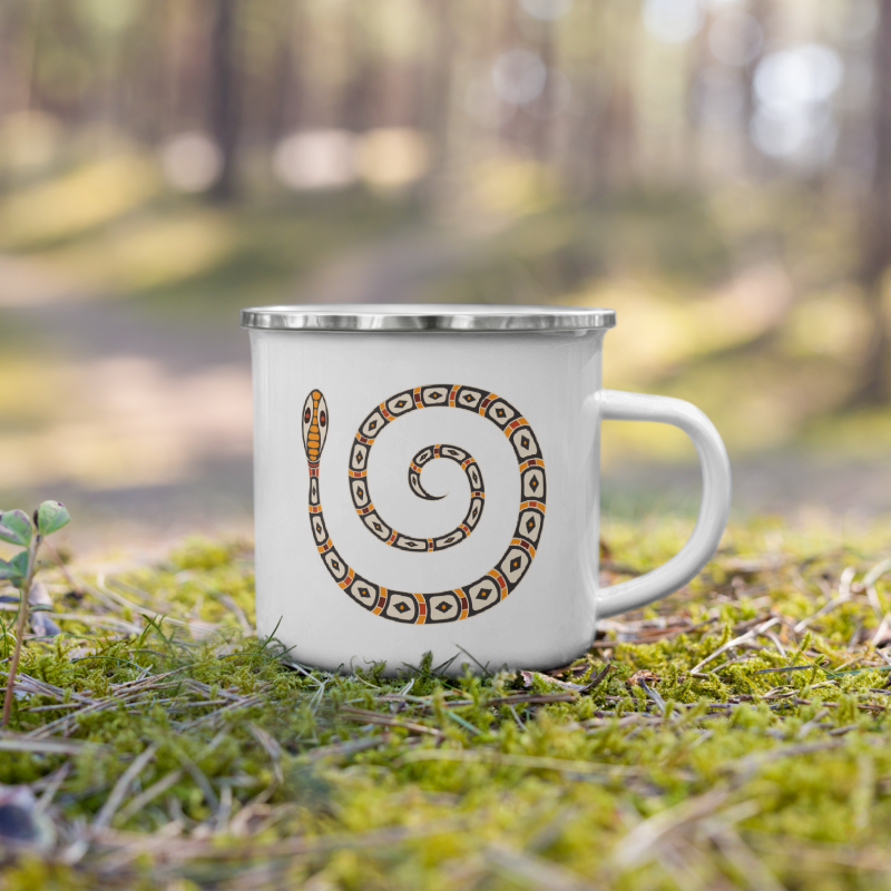 Enamel Mug- Australian Tribal Painting Snake