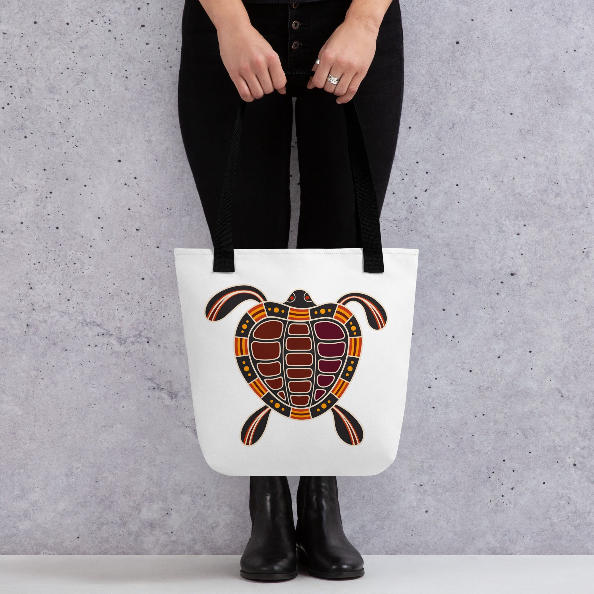Tote bag- Australian Tribal Figure Turtle