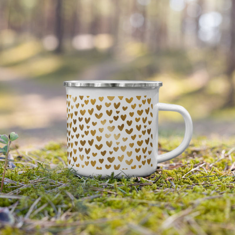 Enamel Mug- Golden Pattern VI