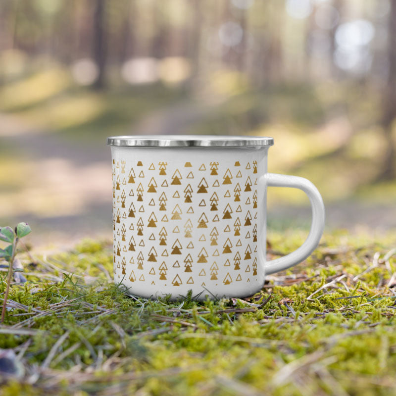 Enamel Mug- Golden Pattern V