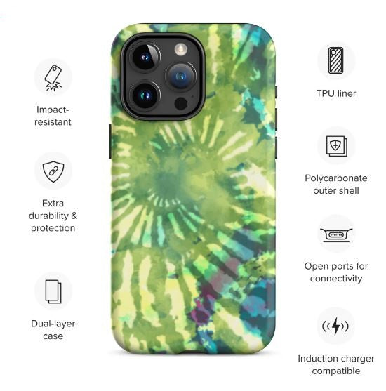 Tough Case for iPhone®- Tie Dye Hangloose II