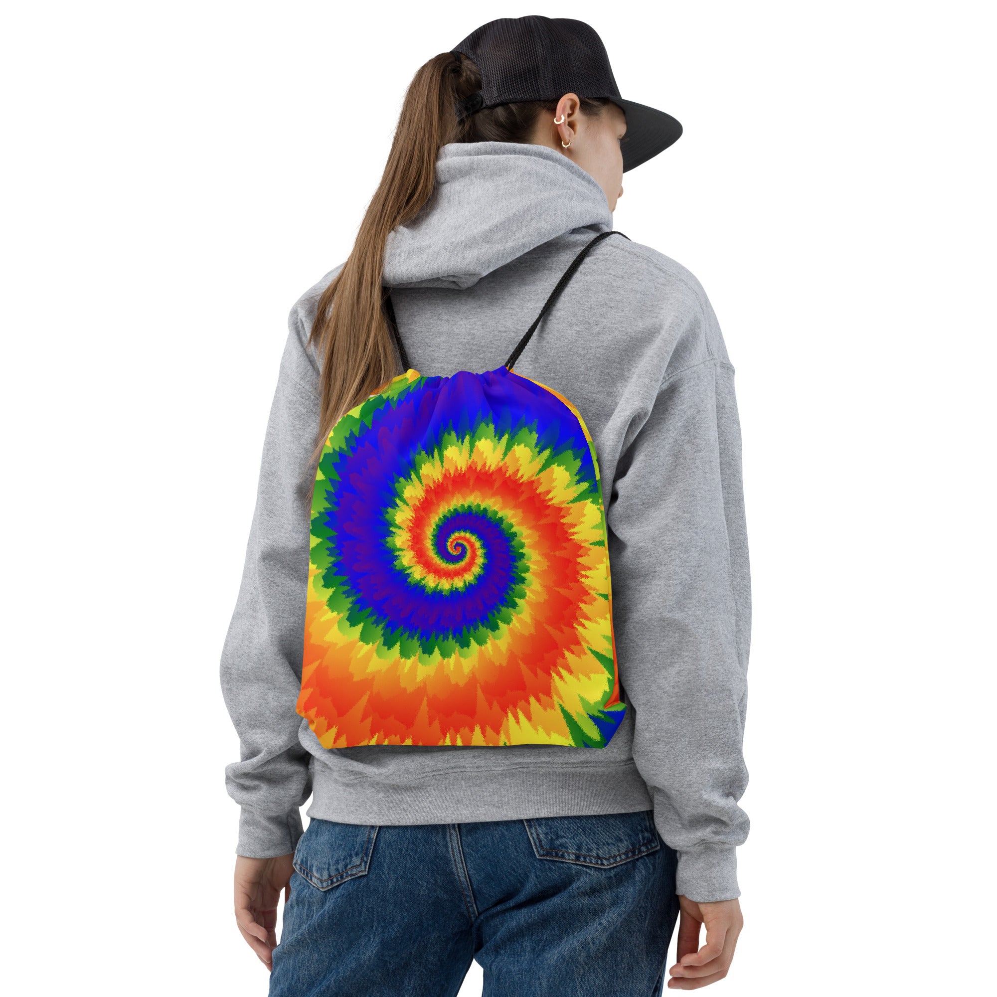 Drawstring Bag-Tie Dye Spiral-LGBTQ