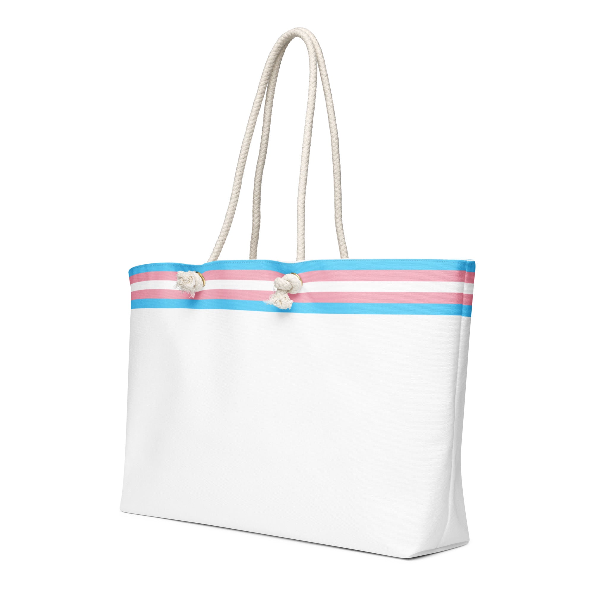 Oversized weekender bag-Transgender Flag Stripe