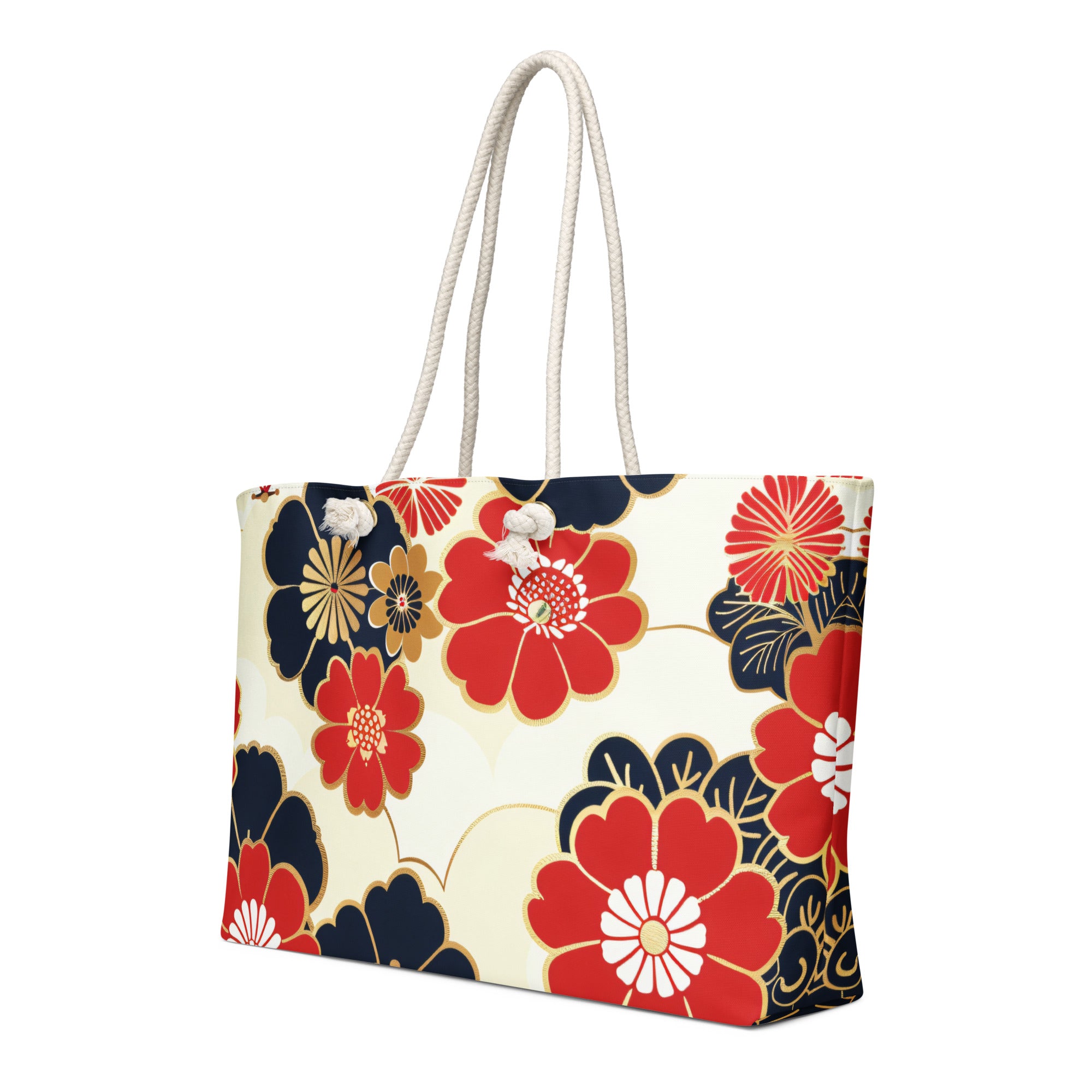 Oversized weekender bag-Japanese Sakura Art