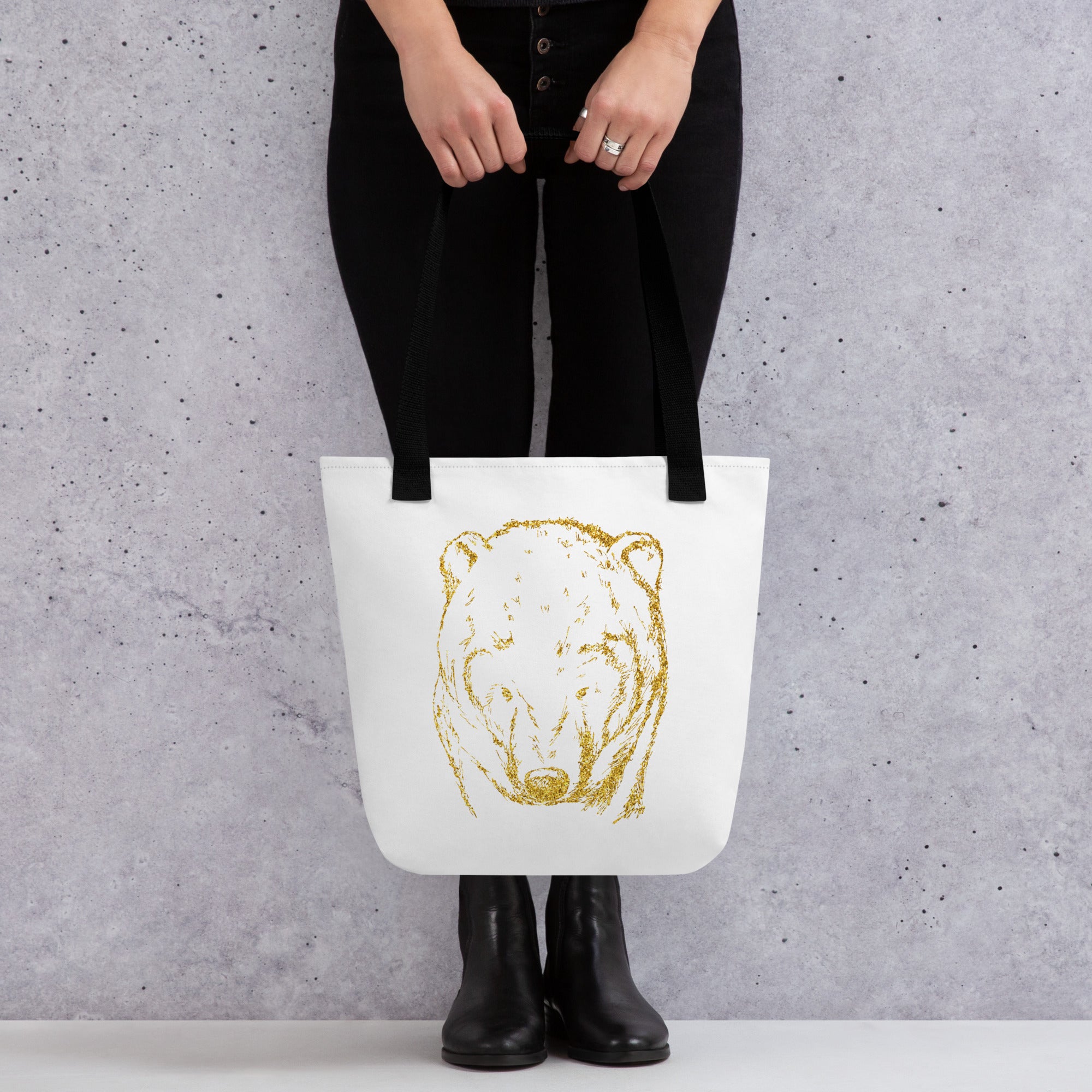 Tote bag- Bear White