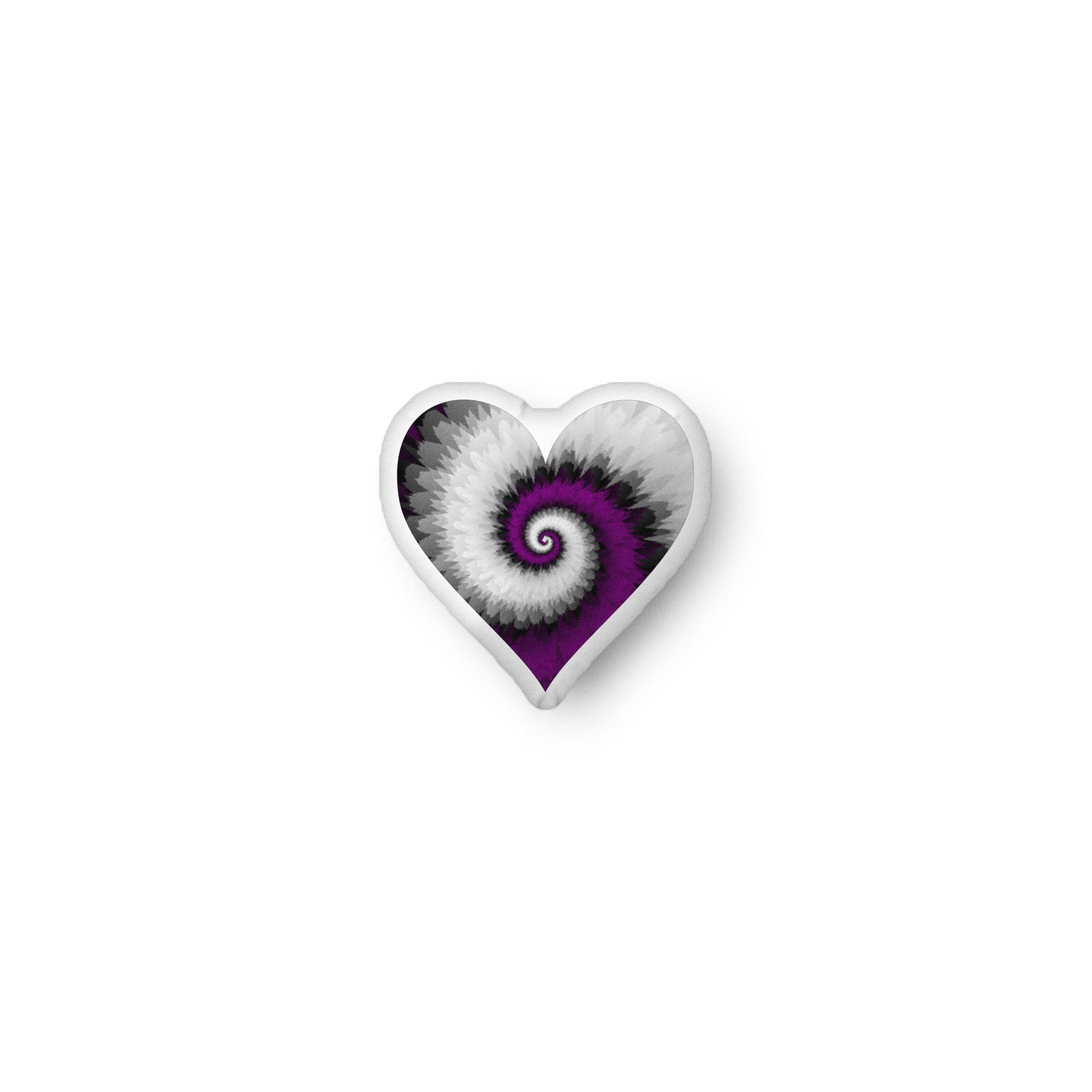 Custom-shaped pillow-Tie Dye Asexual Heart