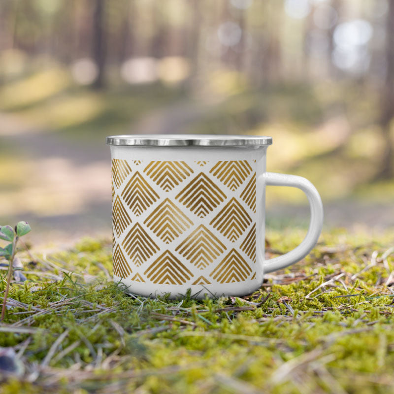 Enamel Mug- Golden Pattern VIII