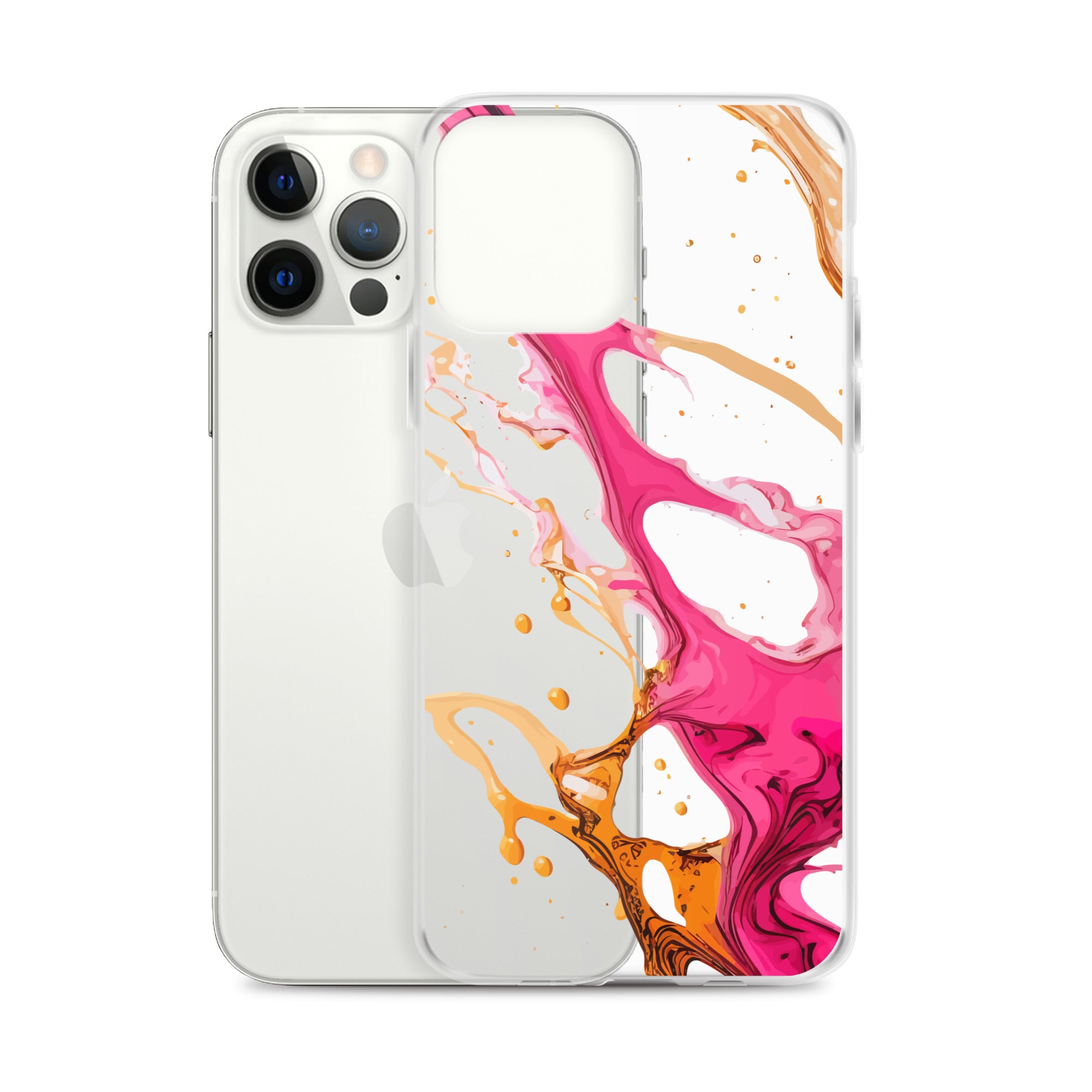 Clear Case for iPhone®- Alchohol Ink Design IV