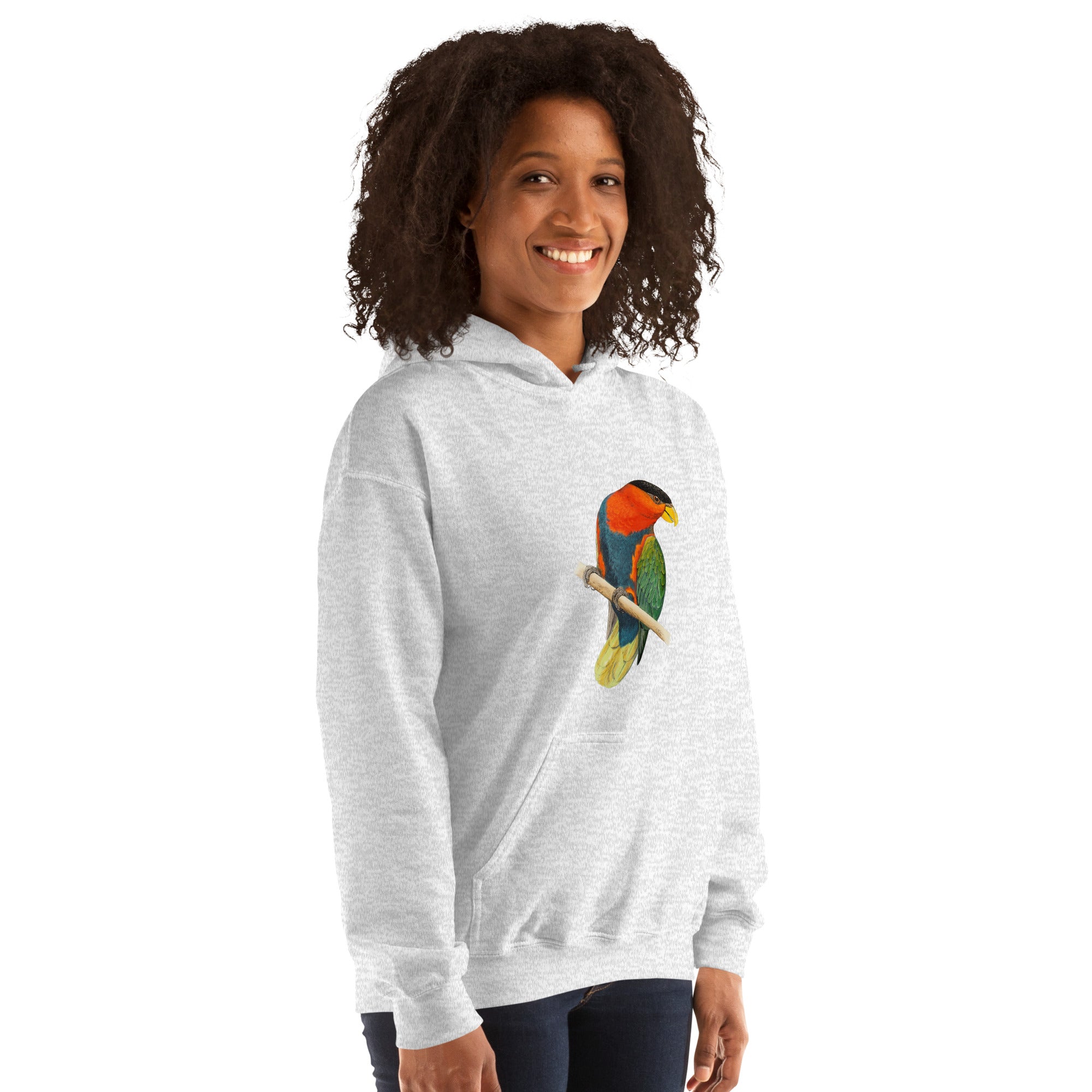 Unisex Hoodie-Tri-Coloured Capped Lory