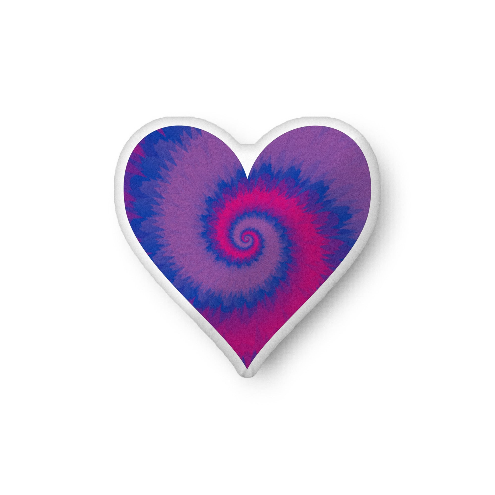 Custom-shaped pillow-Tie Dye Bisexual Heart