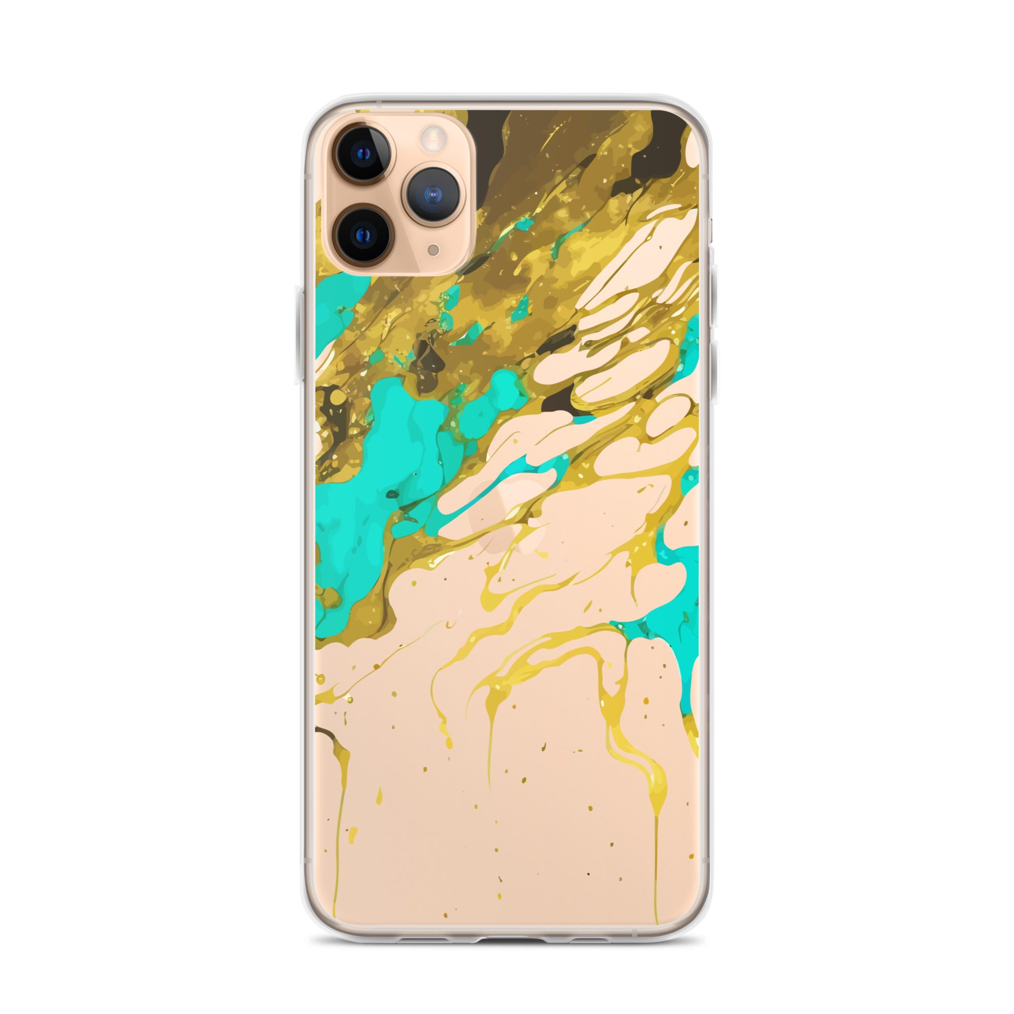Clear Case for iPhone®- Alchohol Ink Design I