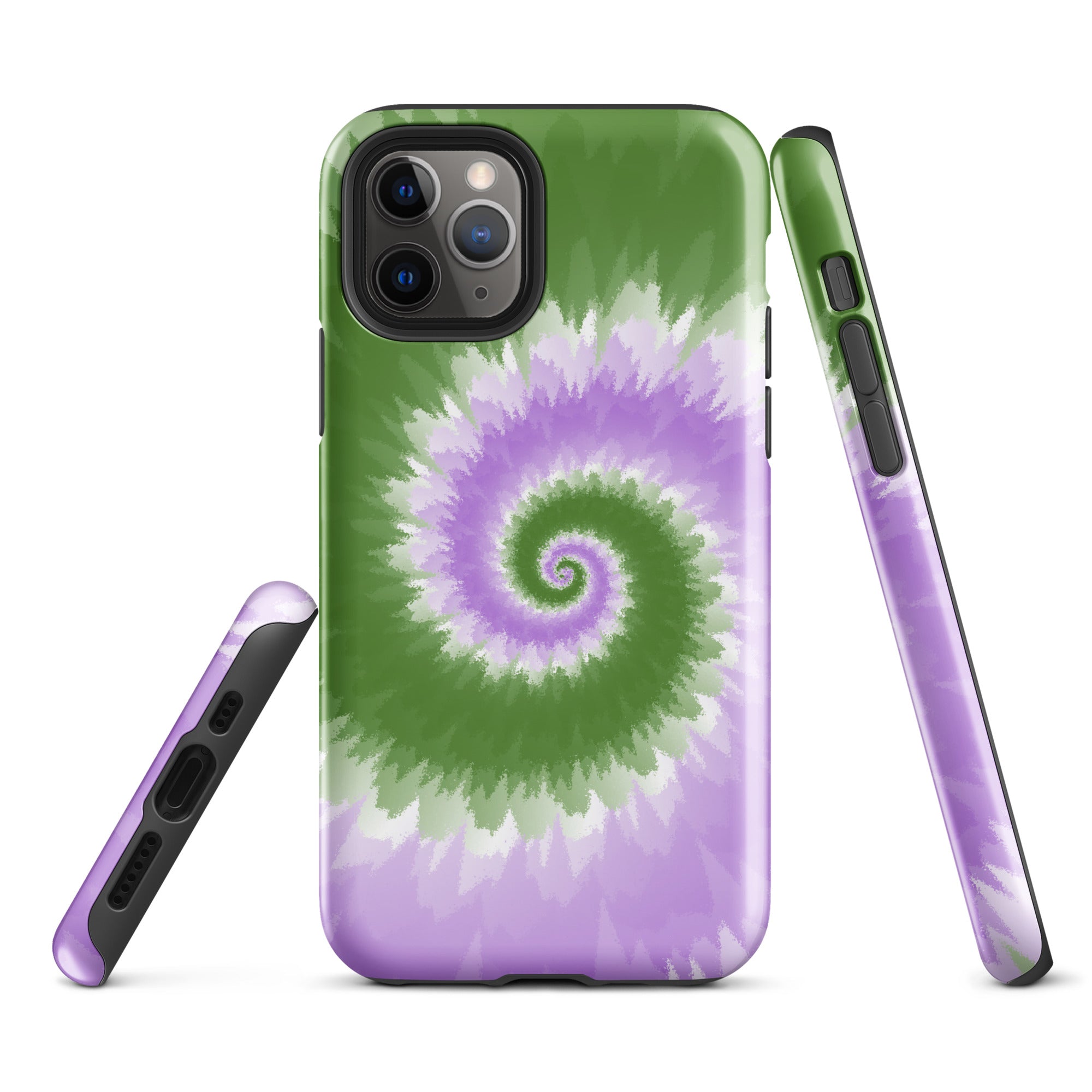 Tough Case for iPhone®-Tie Dye Spiral - Genderqueer