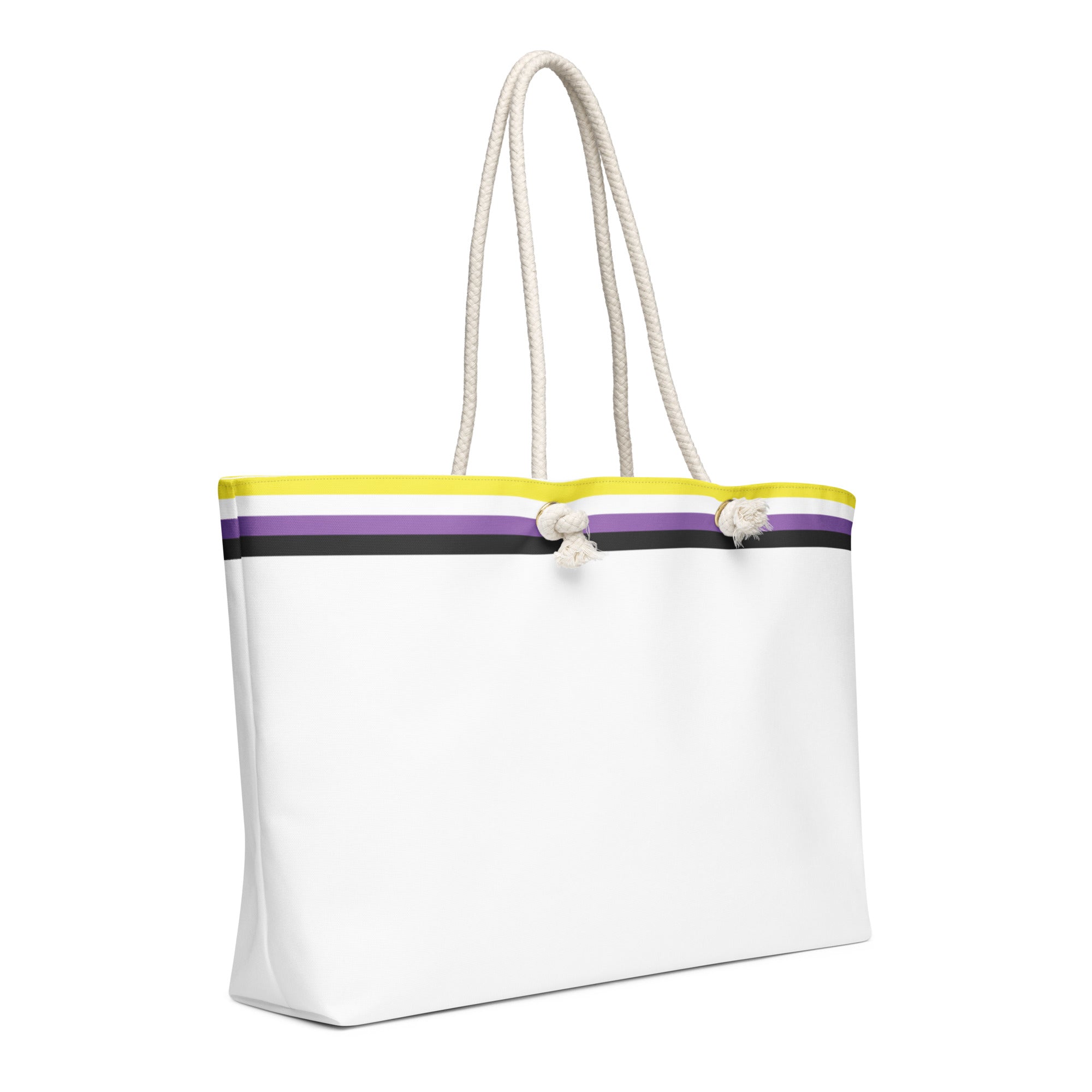 Oversized weekender bag-Non Binary Flag Stripe