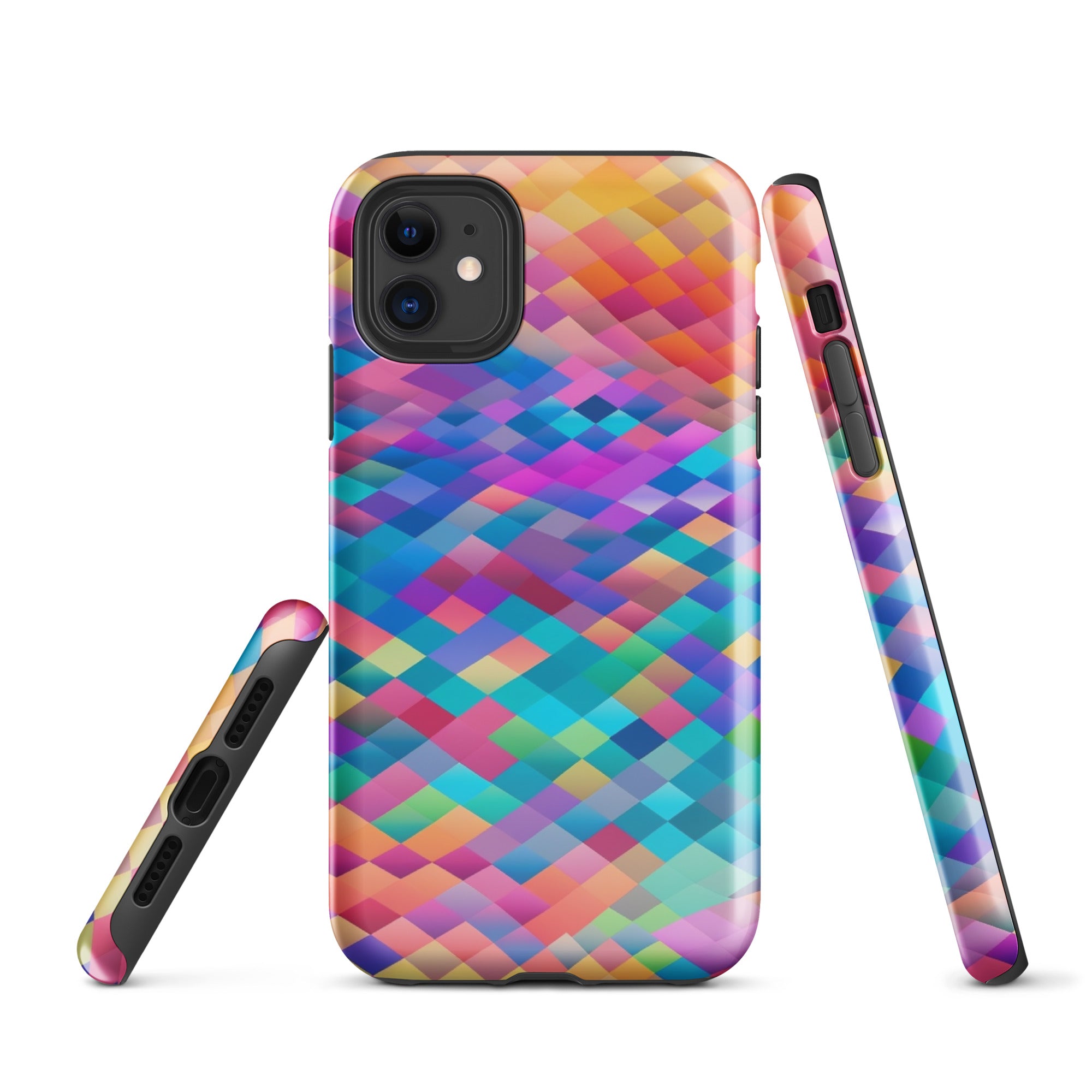 Tough Case for iPhone®- Rainbow Cloud Pattern IV