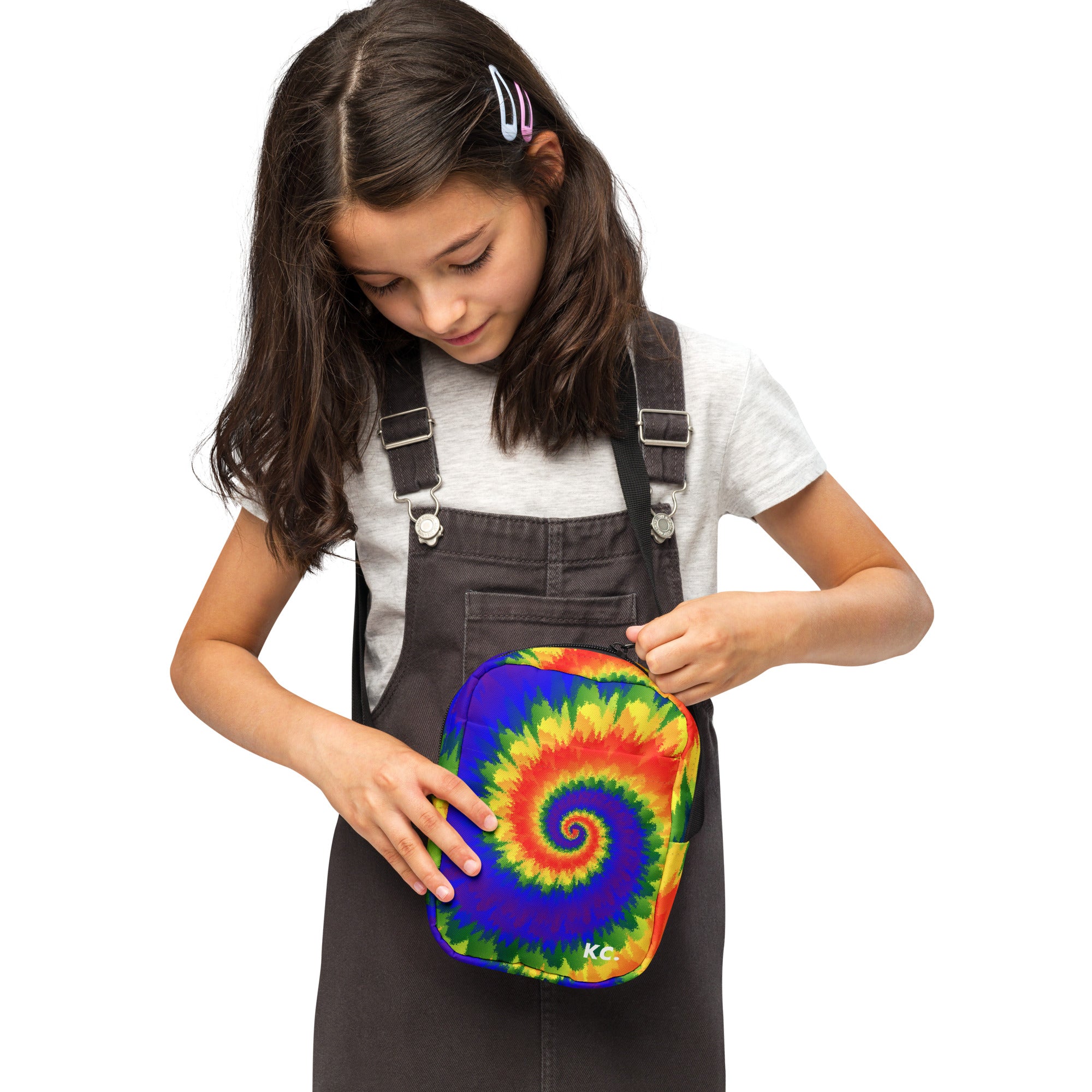 Utility crossbody bag-Tie Dye Spiral - LGBTQ