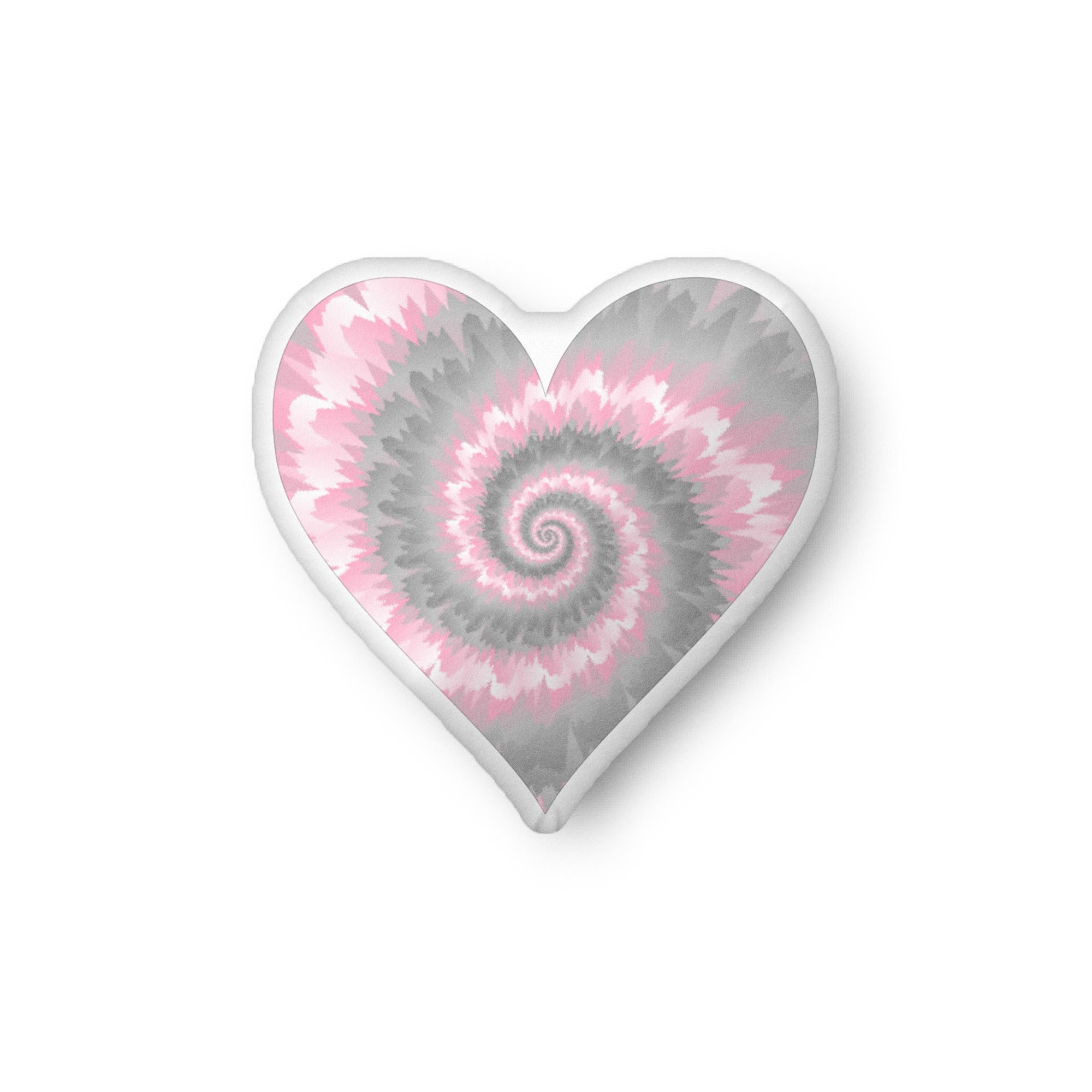 Custom-shaped pillow-Tie Dye Demigirl Heart