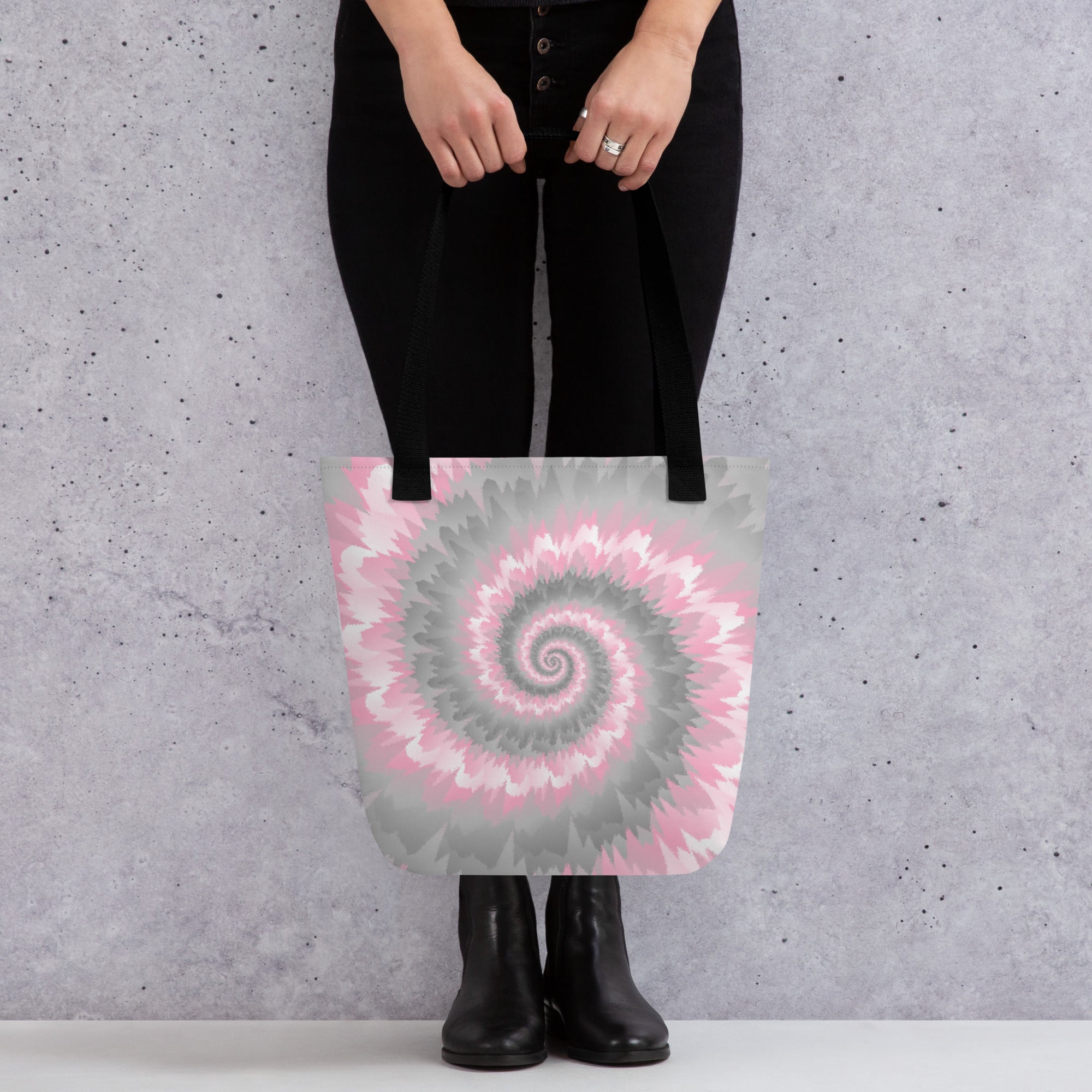 Tote bag-Tie Dye Spiral - Demigirl