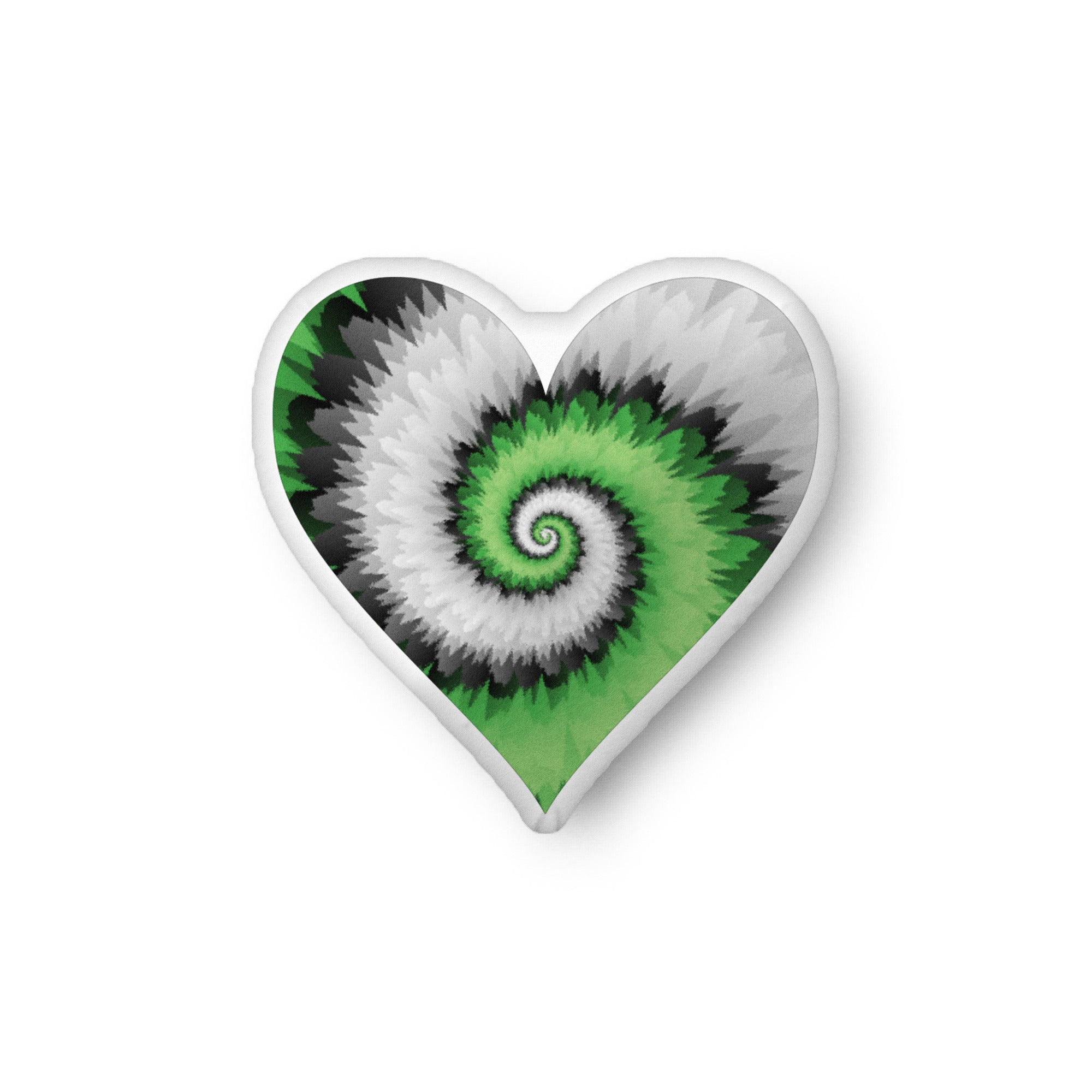 Custom-shaped pillow-Tie Dye Aromantic Heart