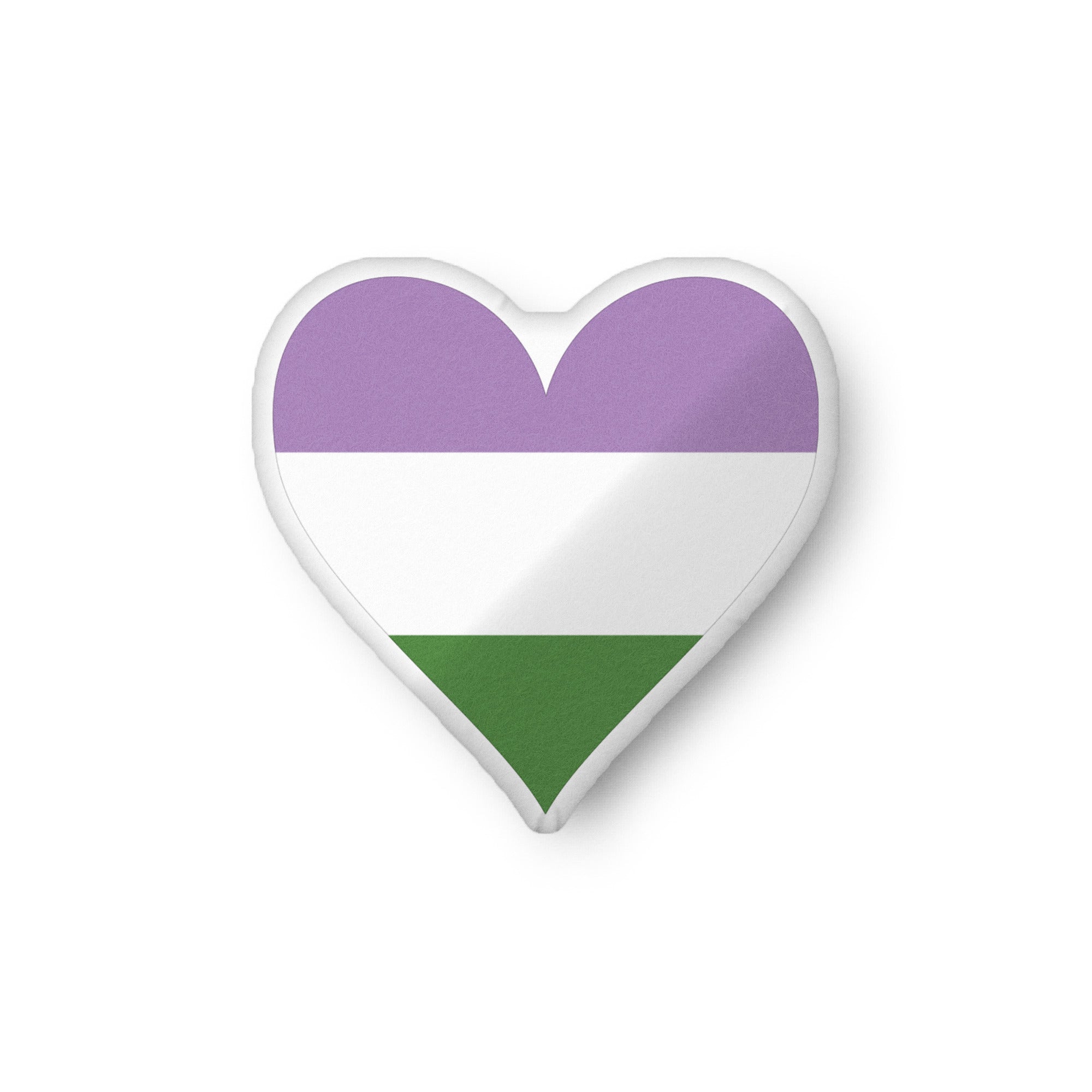 Custom-shaped pillow-Genderqueer Heart