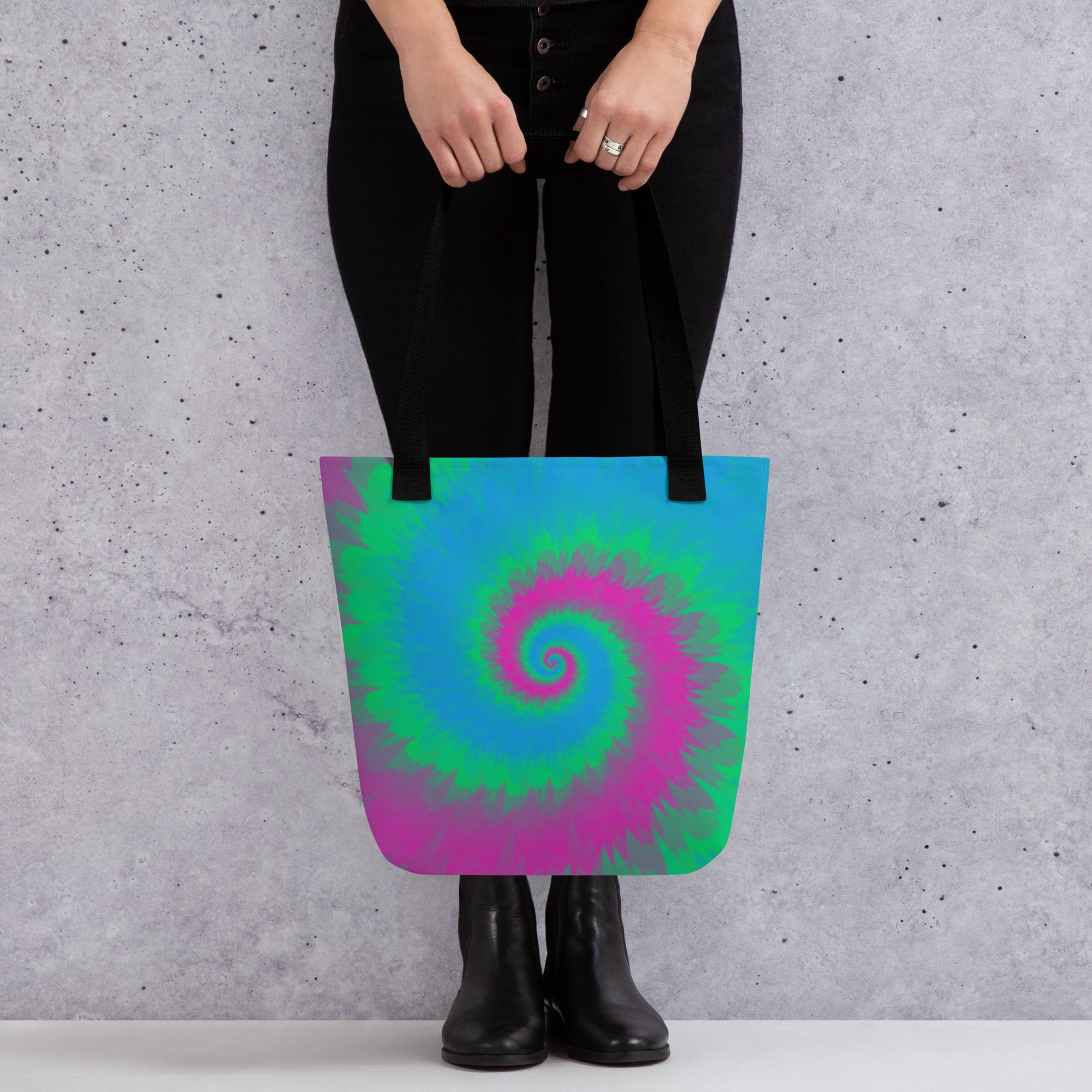 Tote bag-Tie Dye Spiral - Polysexual