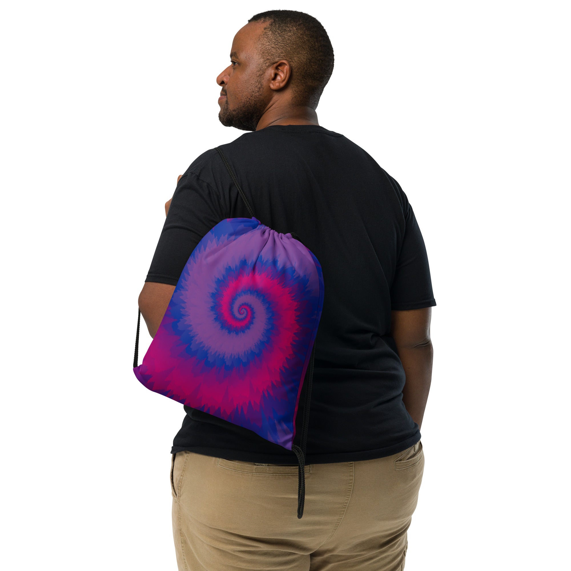 Drawstring Bag-Tie Dye Spiral-Bisexual