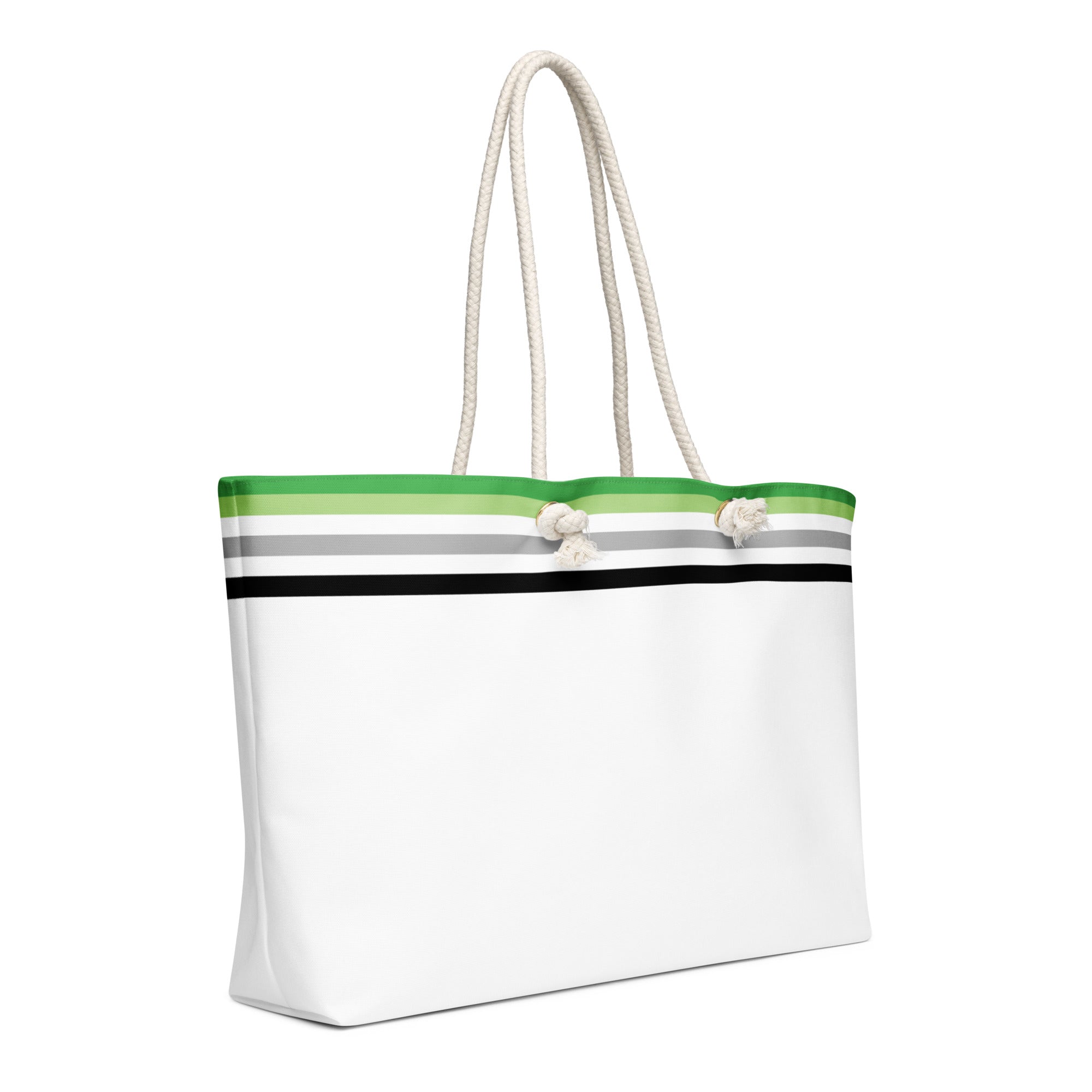 Oversized weekender bag-Aromantic Flag Stripe