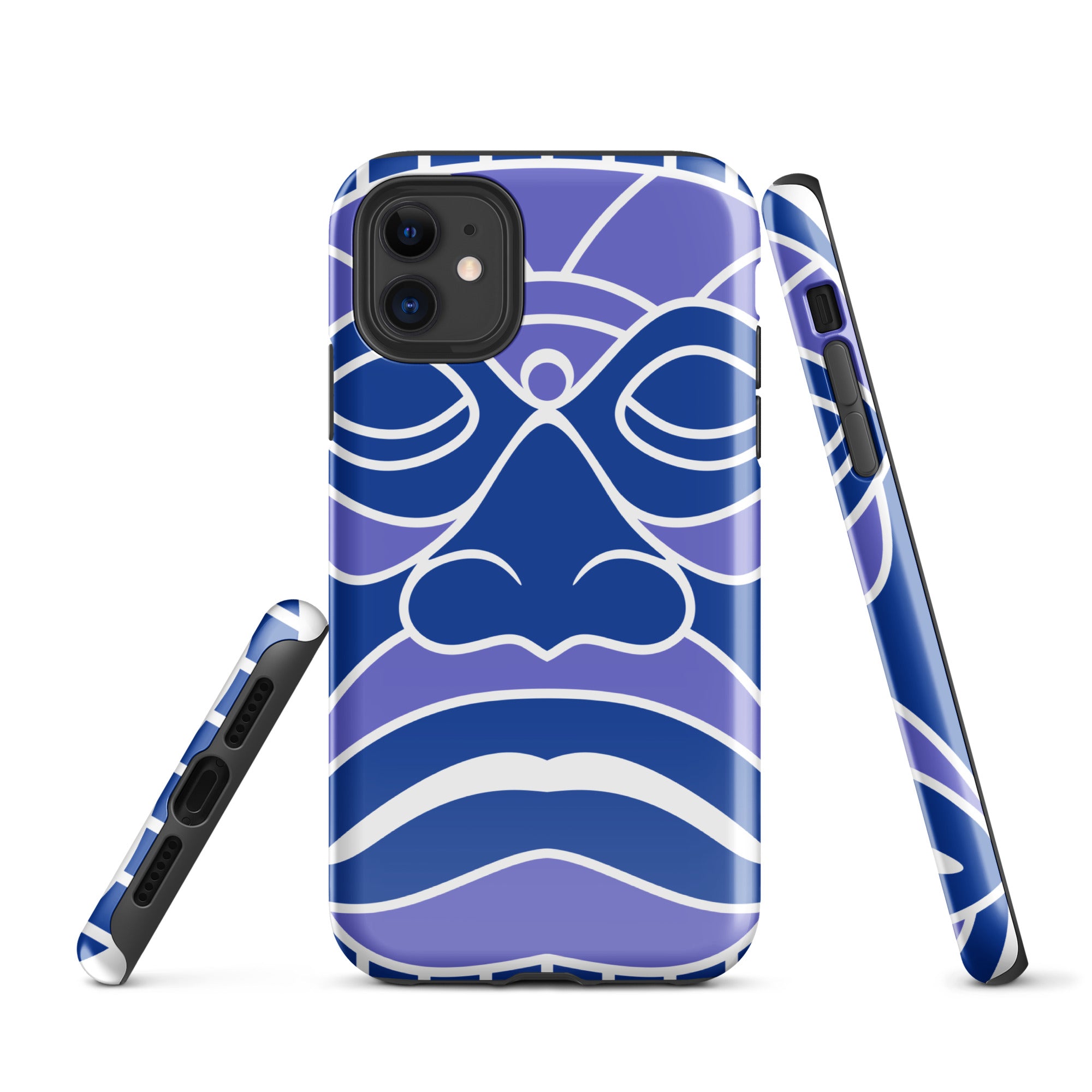 Tough Case for iPhone®- Totem Mask Blue
