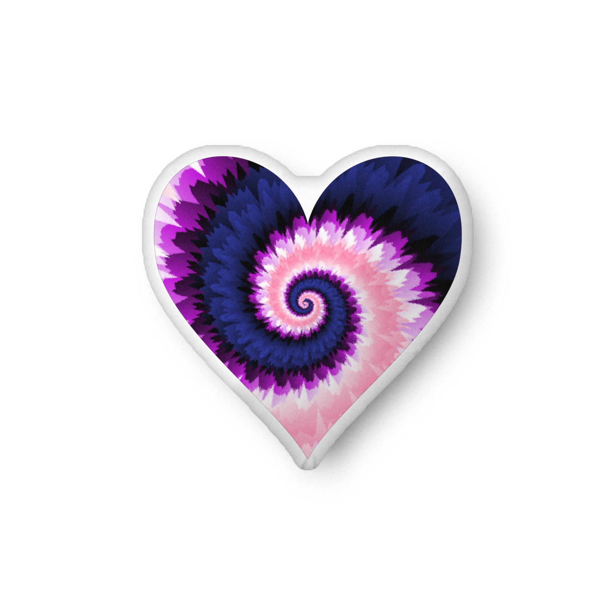 Custom-shaped pillow-Tie Dye Genderfluid Heart