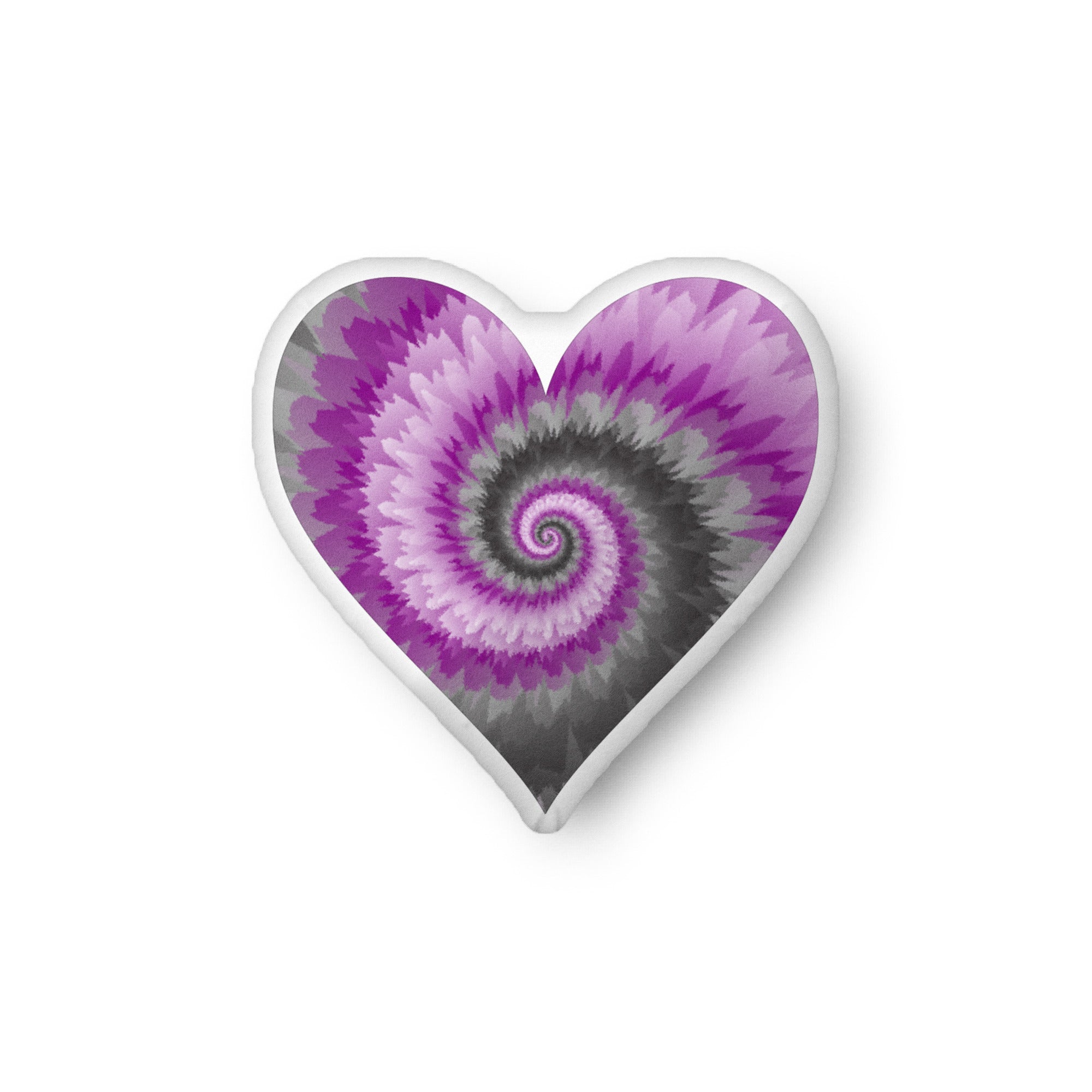 Custom-shaped pillow-Tie Dye Demisexual Heart