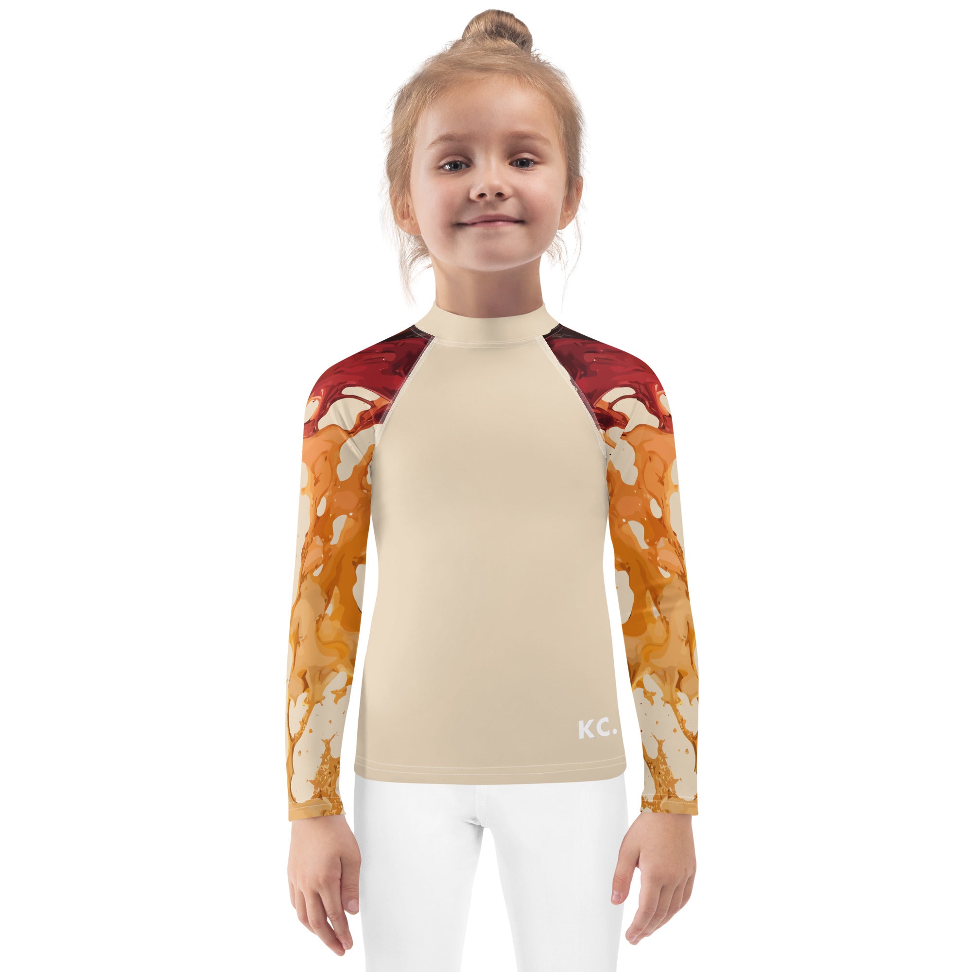 Kids Rash Guard-Ink Pattern II
