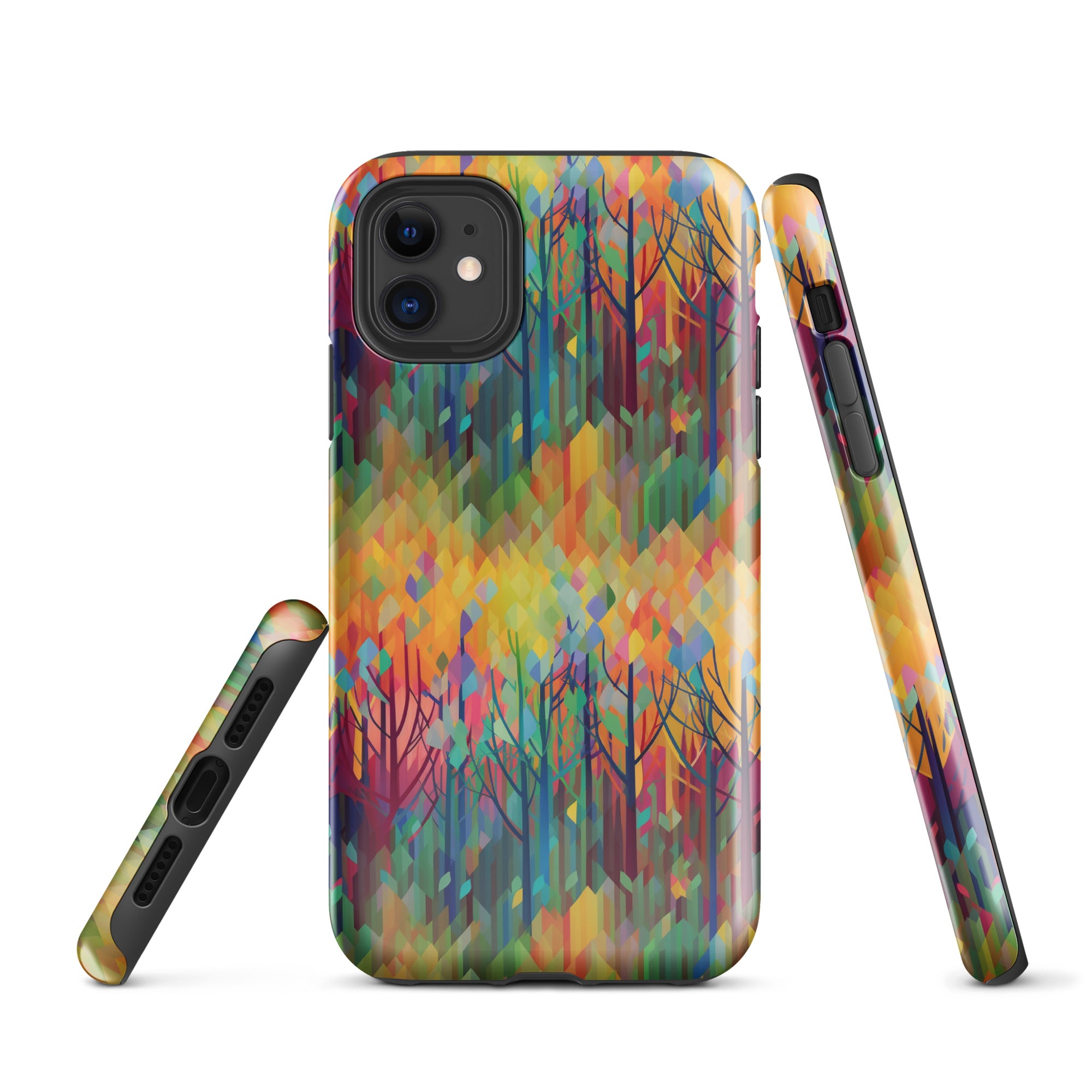 Tough Case for iPhone®- Rainbow Forest Pattern IV