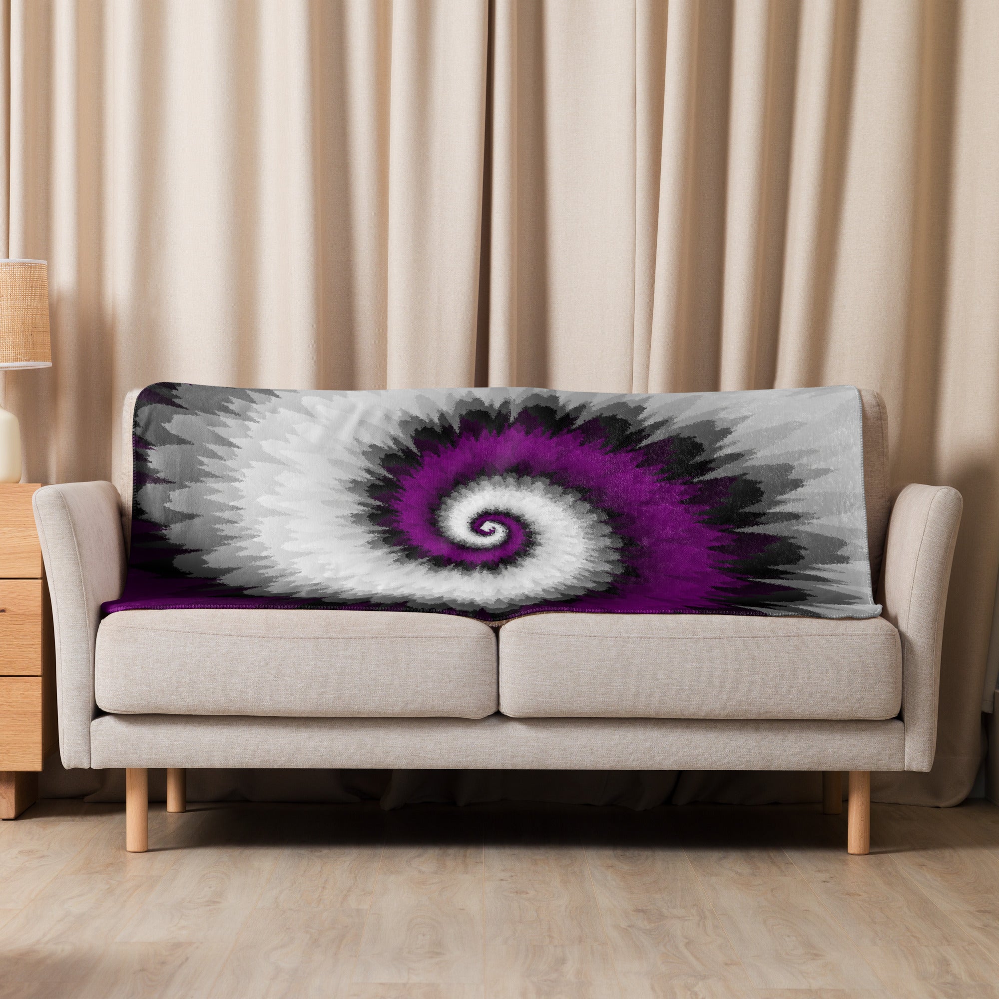 Sherpa blanket- Tie Dye Spiral-Asexual