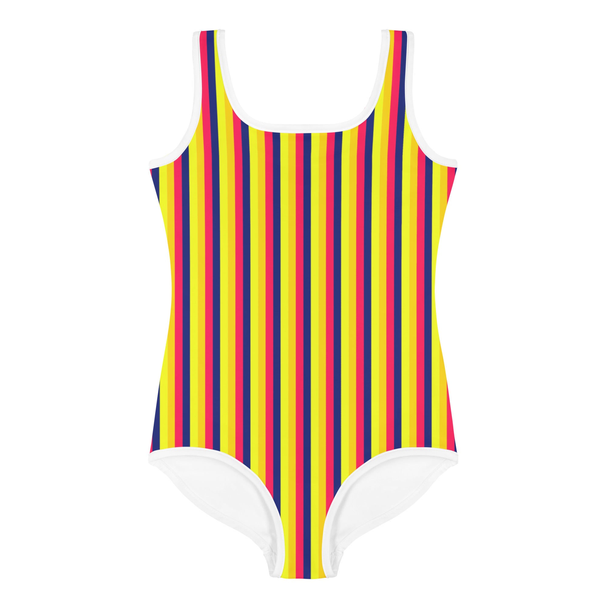 Colorful Striped Kids Swimsuit VII