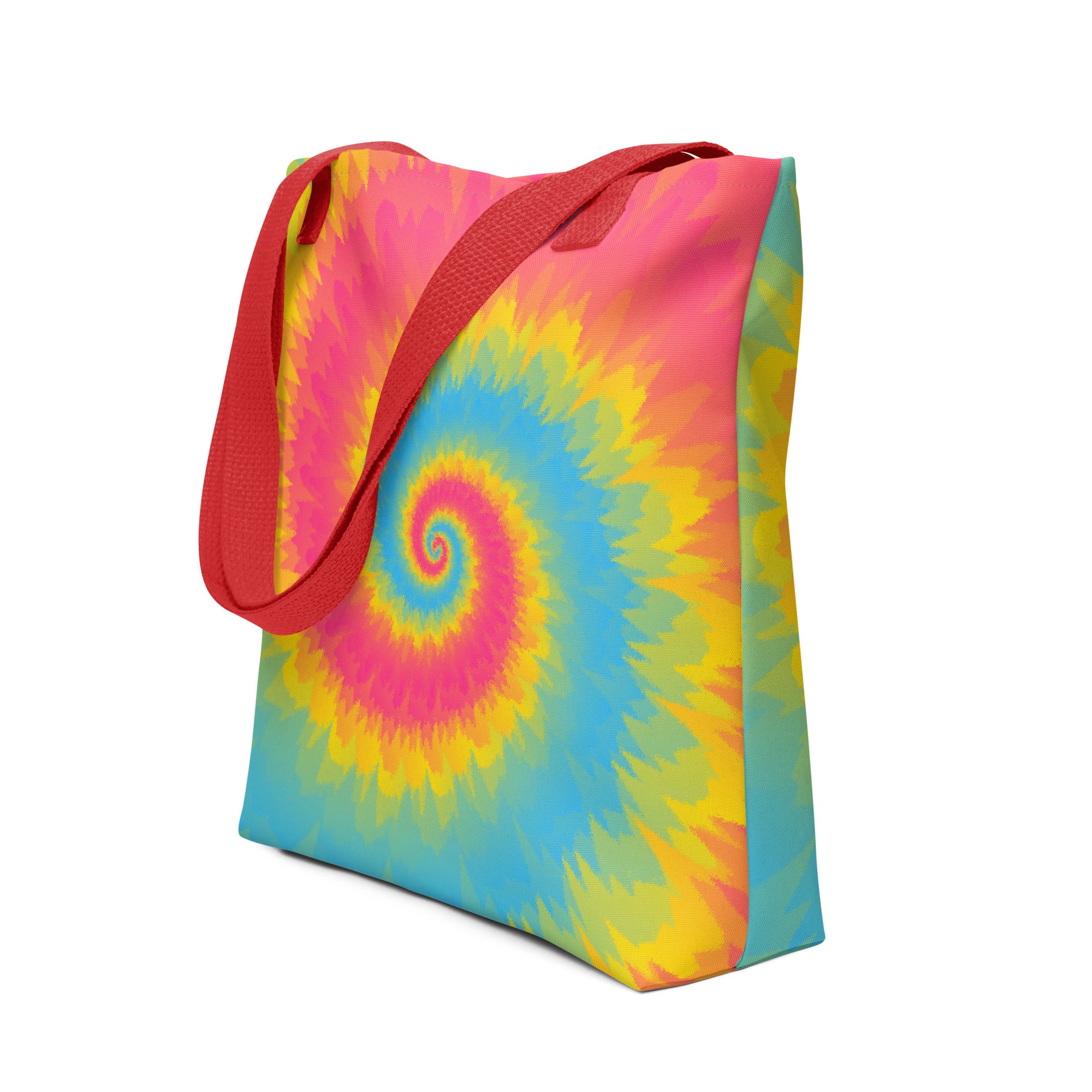 Tote bag-Tie Dye Spiral - Pansexual