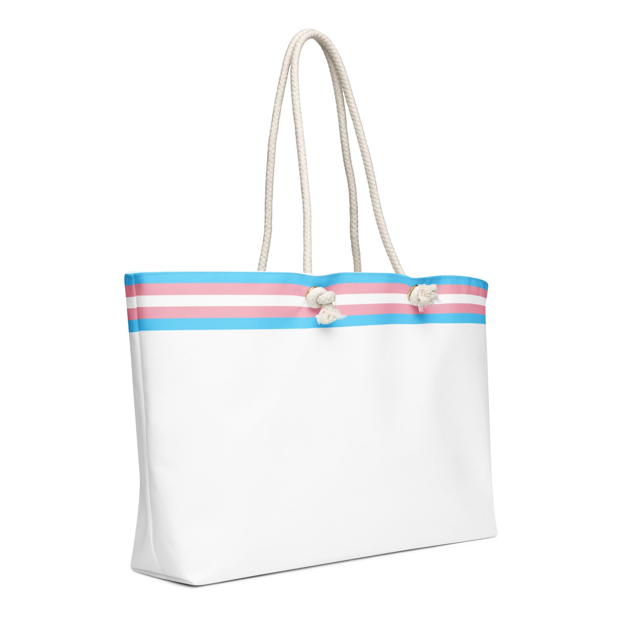 Oversized weekender bag-Transgender Flag Stripe