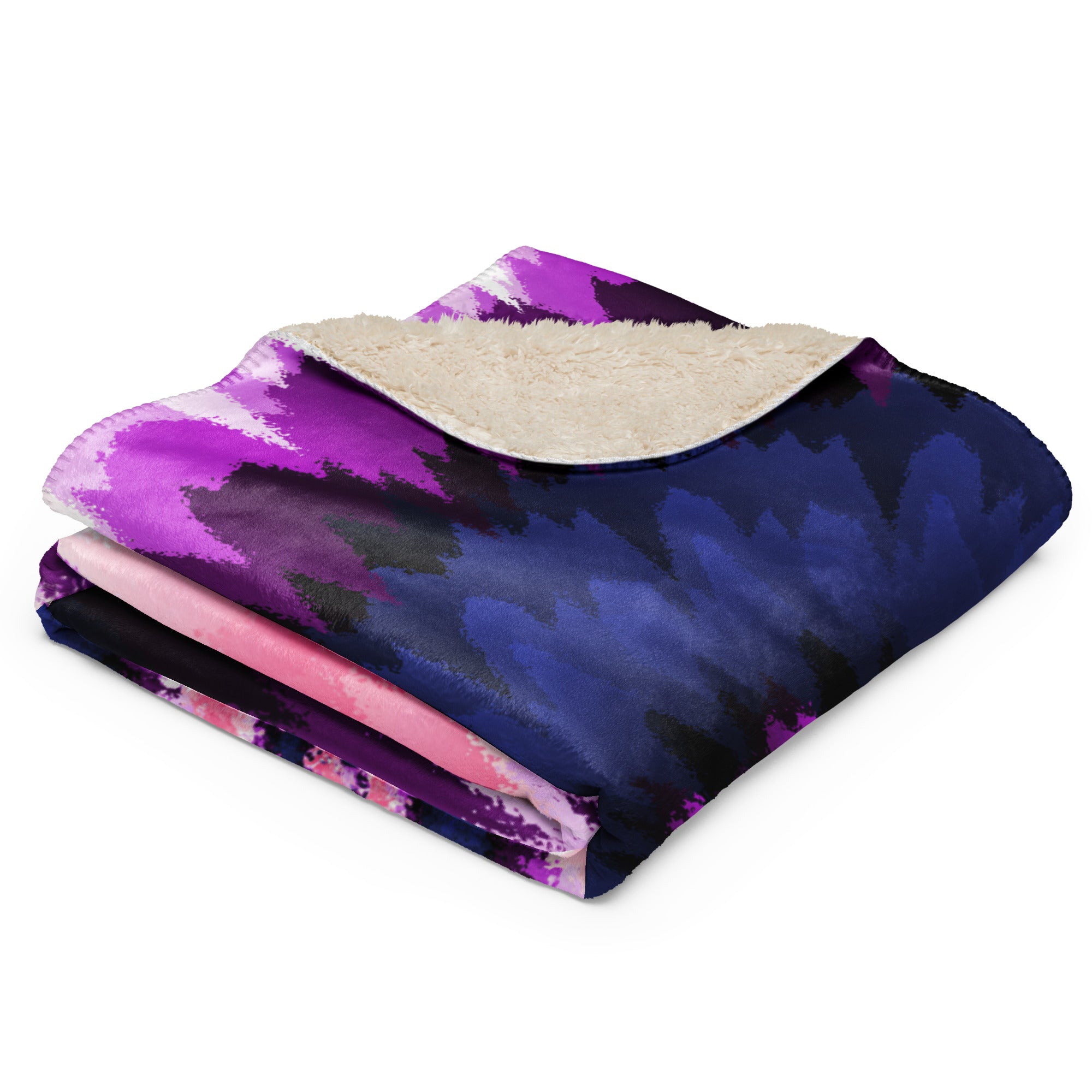 Sherpa blanket- Tie Dye Spiral-Genderfluid