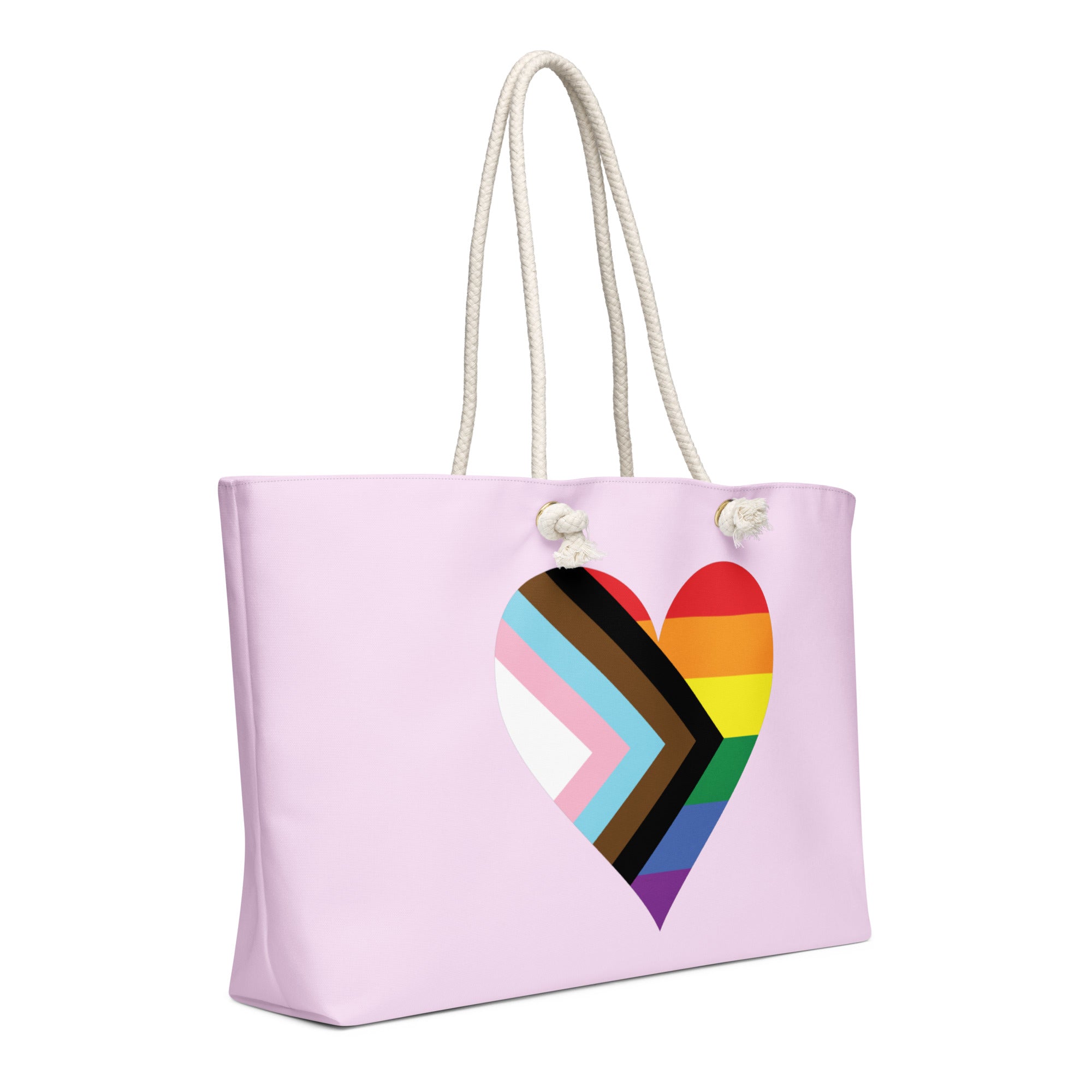 Oversized weekender bag-Progress Pride Heart