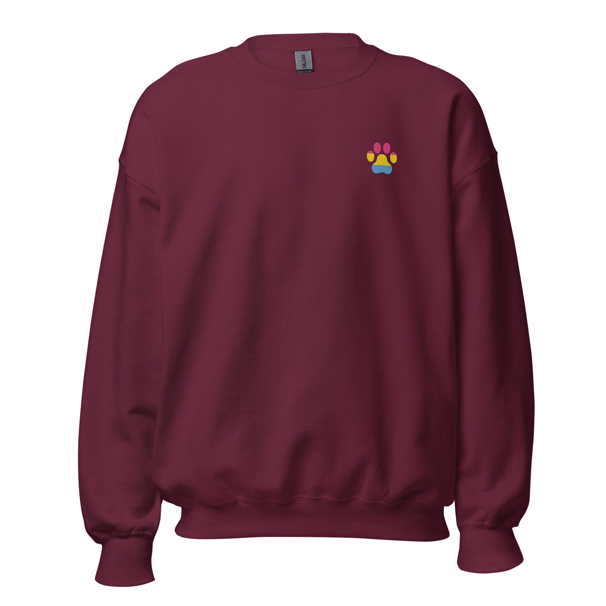 Dog Paw Embroidered Unisex Sweatshirt-Pansexual